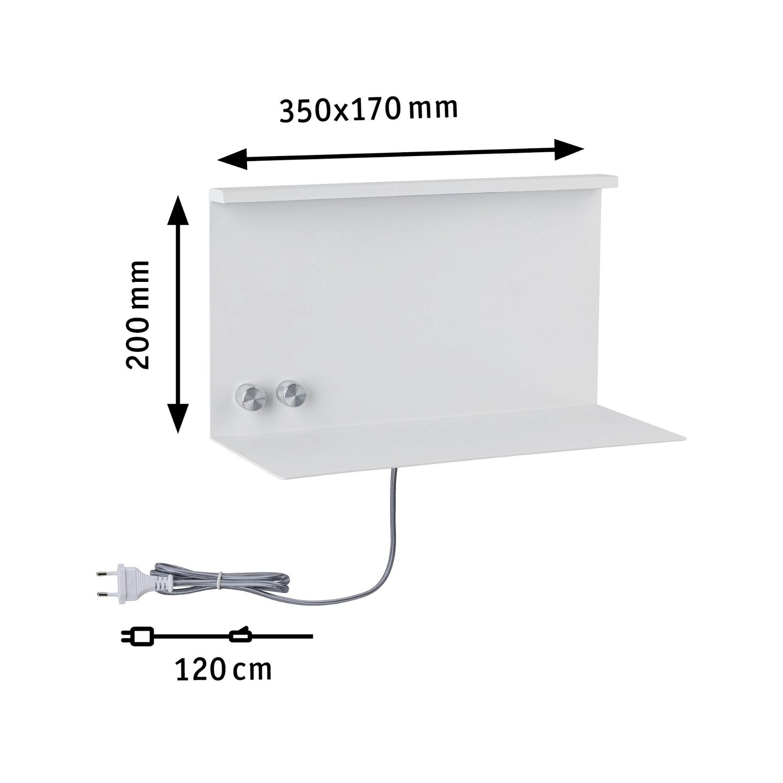 Paulmann LED Wandleuchte »Jarina 4,5W/1,6W USBC 230V 3000K Metall« Warmweiß