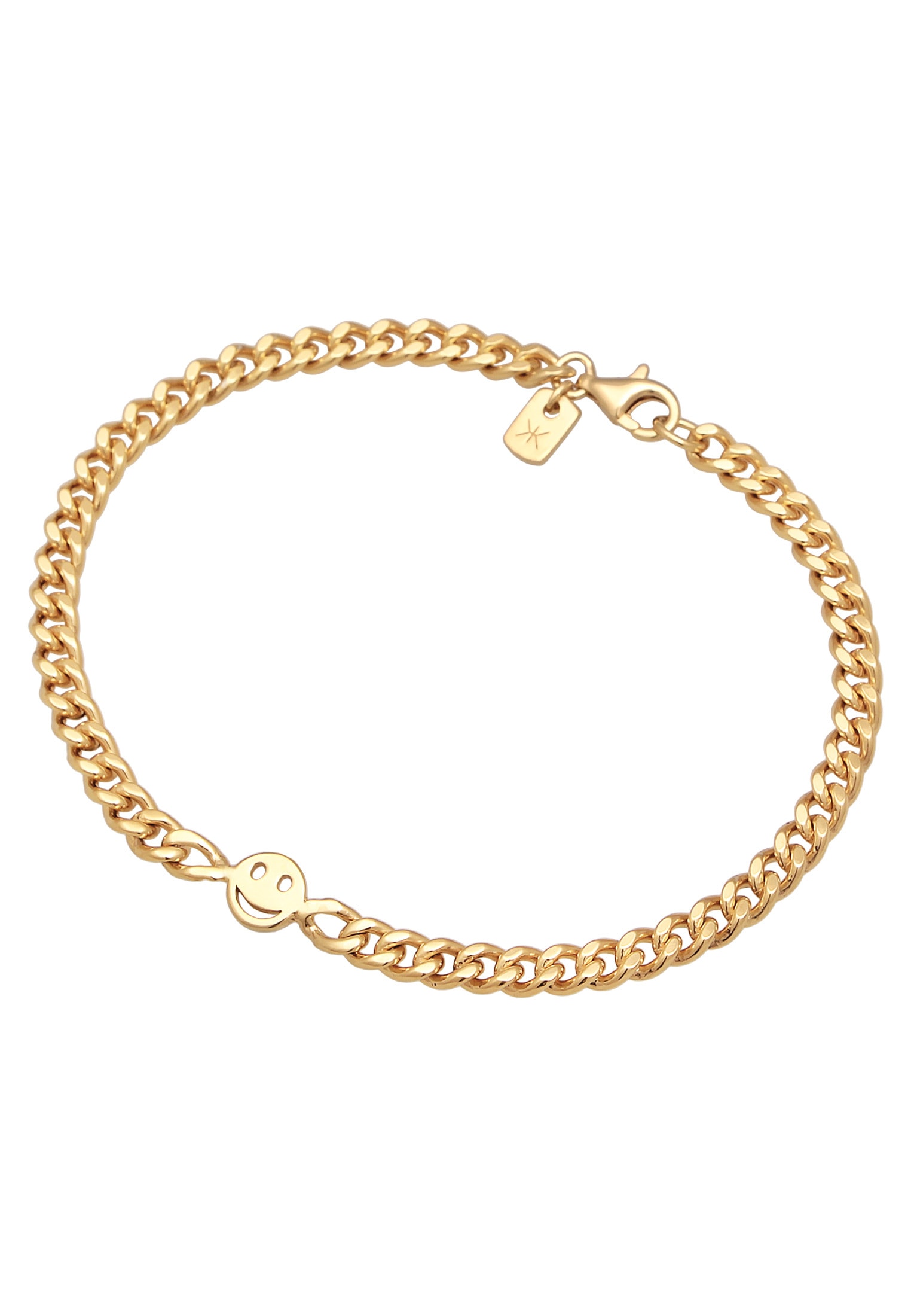 Kuzzoi Armkette »Armband mit Smiling Face 925 Silber«