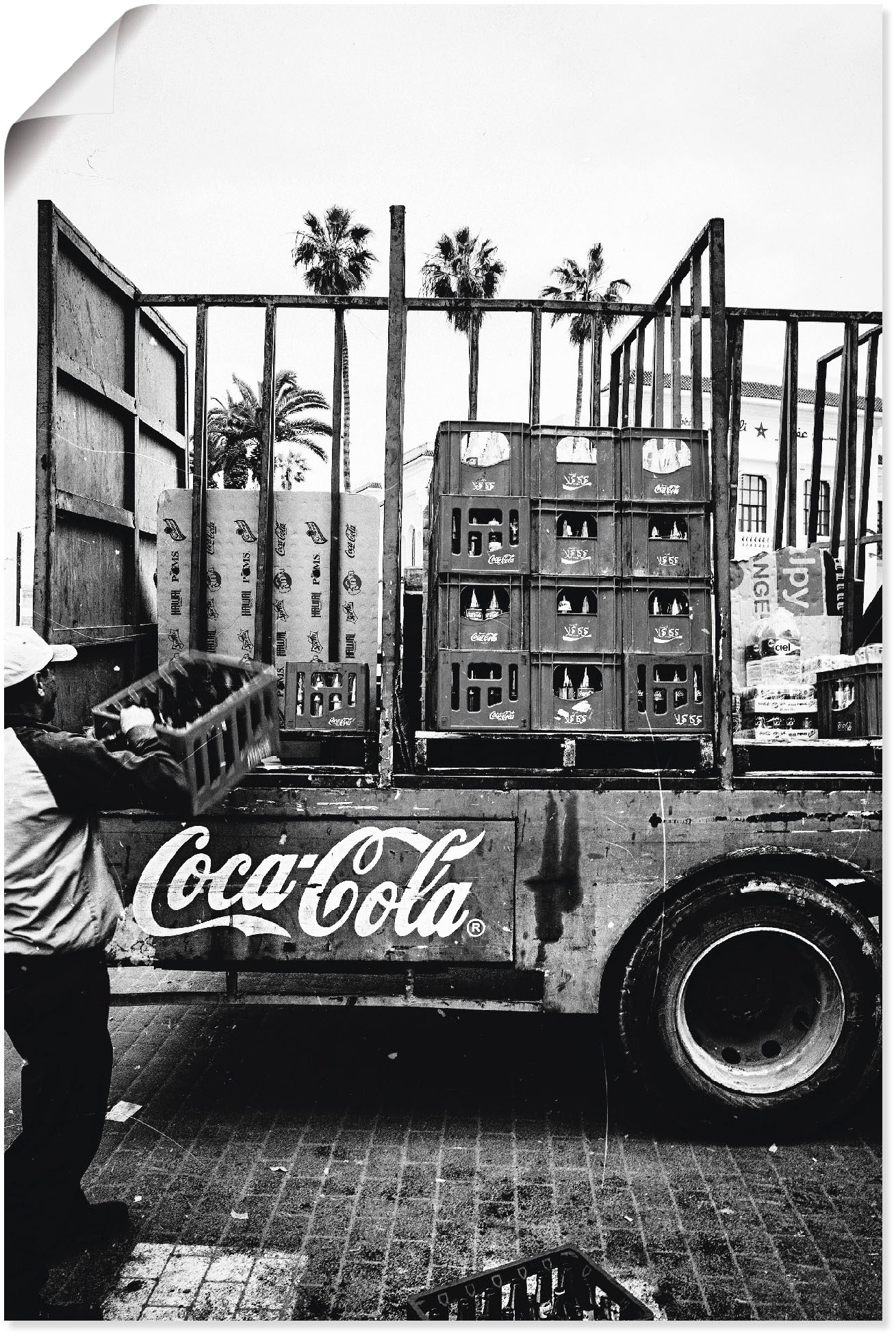 Artland Wandbild »CocaCola-LKW in El Jadida - Marokko«, Auto, (1 St.), als Alubild, Outdoorbild, Leinwandbild, Poster, Wandaufkleber