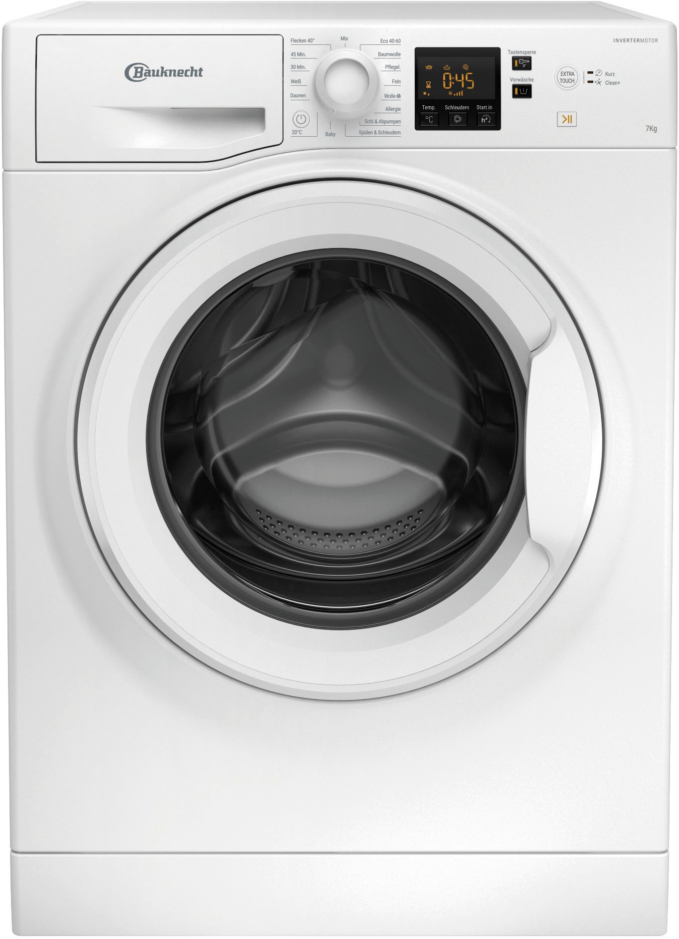 BAUKNECHT Waschmaschine »WBP 714A«, WBP 714A, 7 kg, 1400 U/min, Kurz 45' – saubere Wäsche bei voller Beladung in nur 45 Minuten