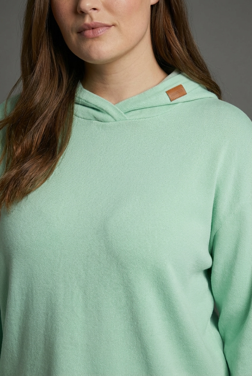 KangaROOS Kapuzenpullover aus Viskose-Mix, lässige Passform, Langarm, große Größen