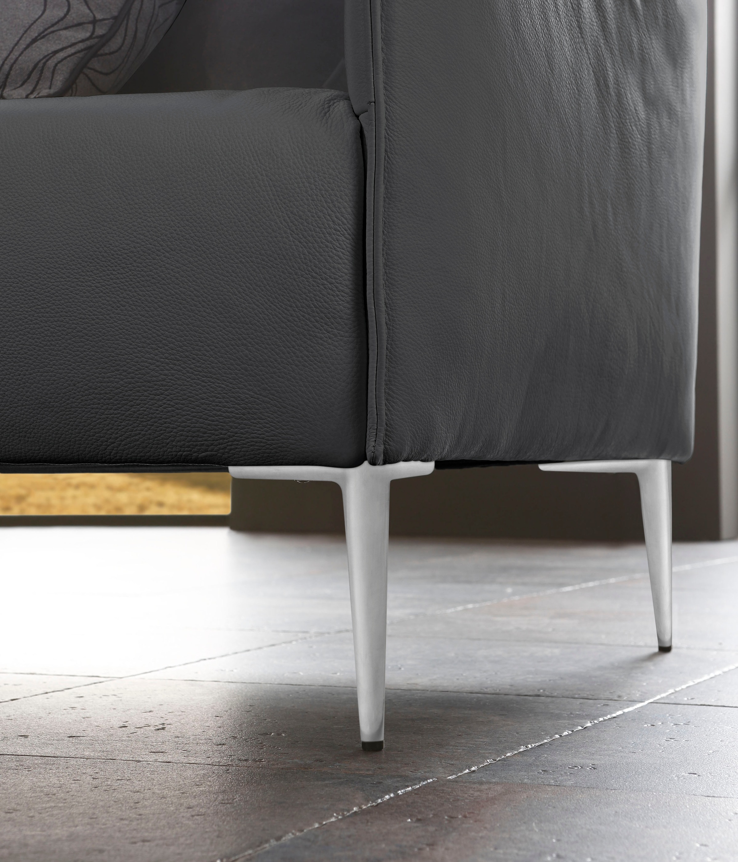 W.SCHILLIG 2-Sitzer »sally Design Sofa mit schmalen Armlehnen, bequem und elegant« mit Metallfüßen in Chrom glänzend, Breite 154 cm