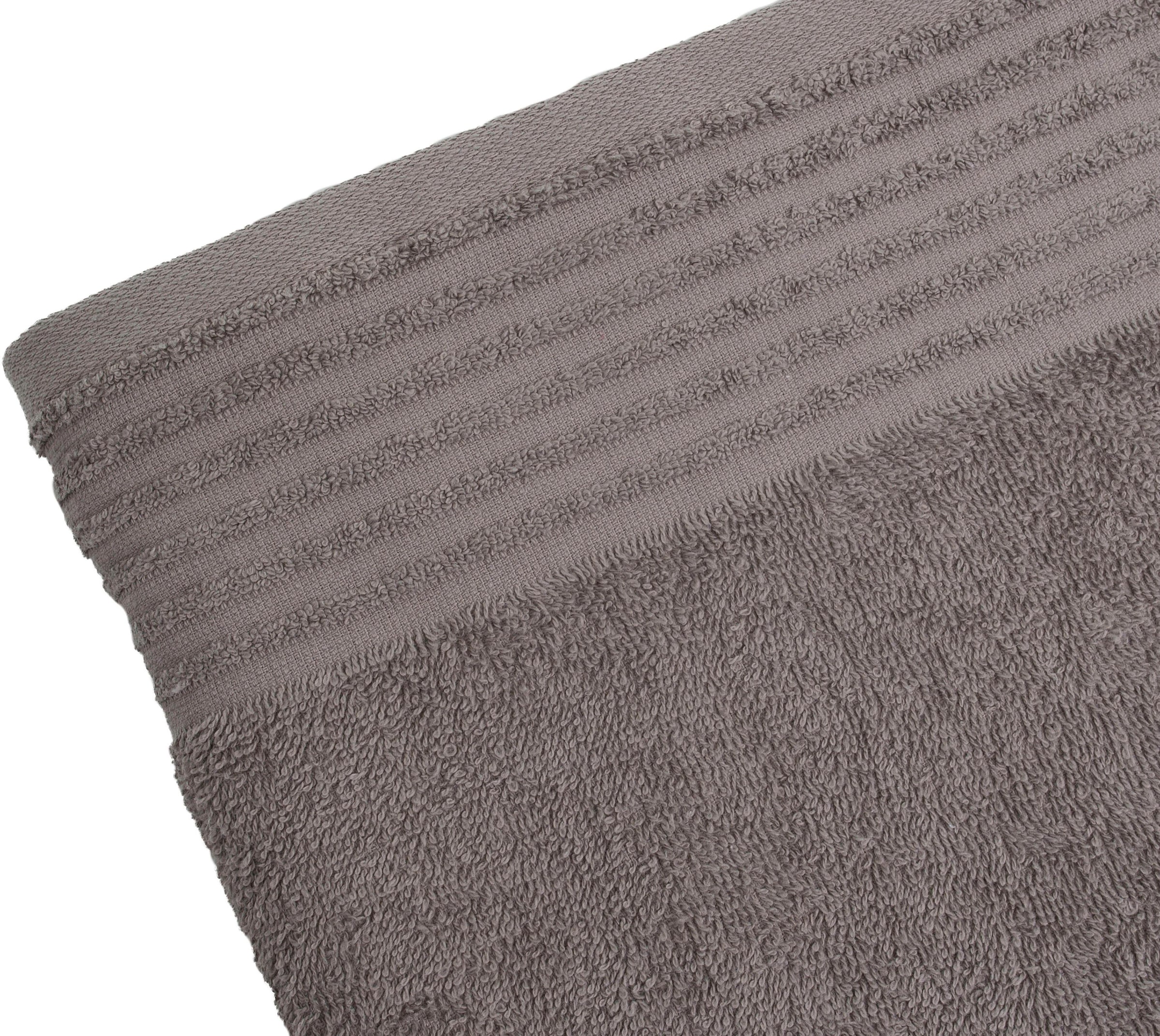 Gözze Duschtuch »Hanna« moderne Uni Farben, mit strukturierter Bordüre, reine Baumwolle