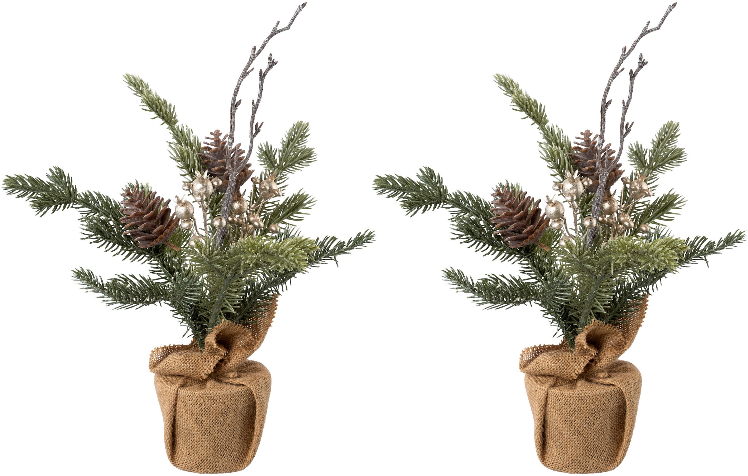 Creativ green Künstlicher Weihnachtsbaum »Weihnachtsdeko, künstlicher  Christbaum, Tannenbaum«, im Jutesäckchen online bei OTTO