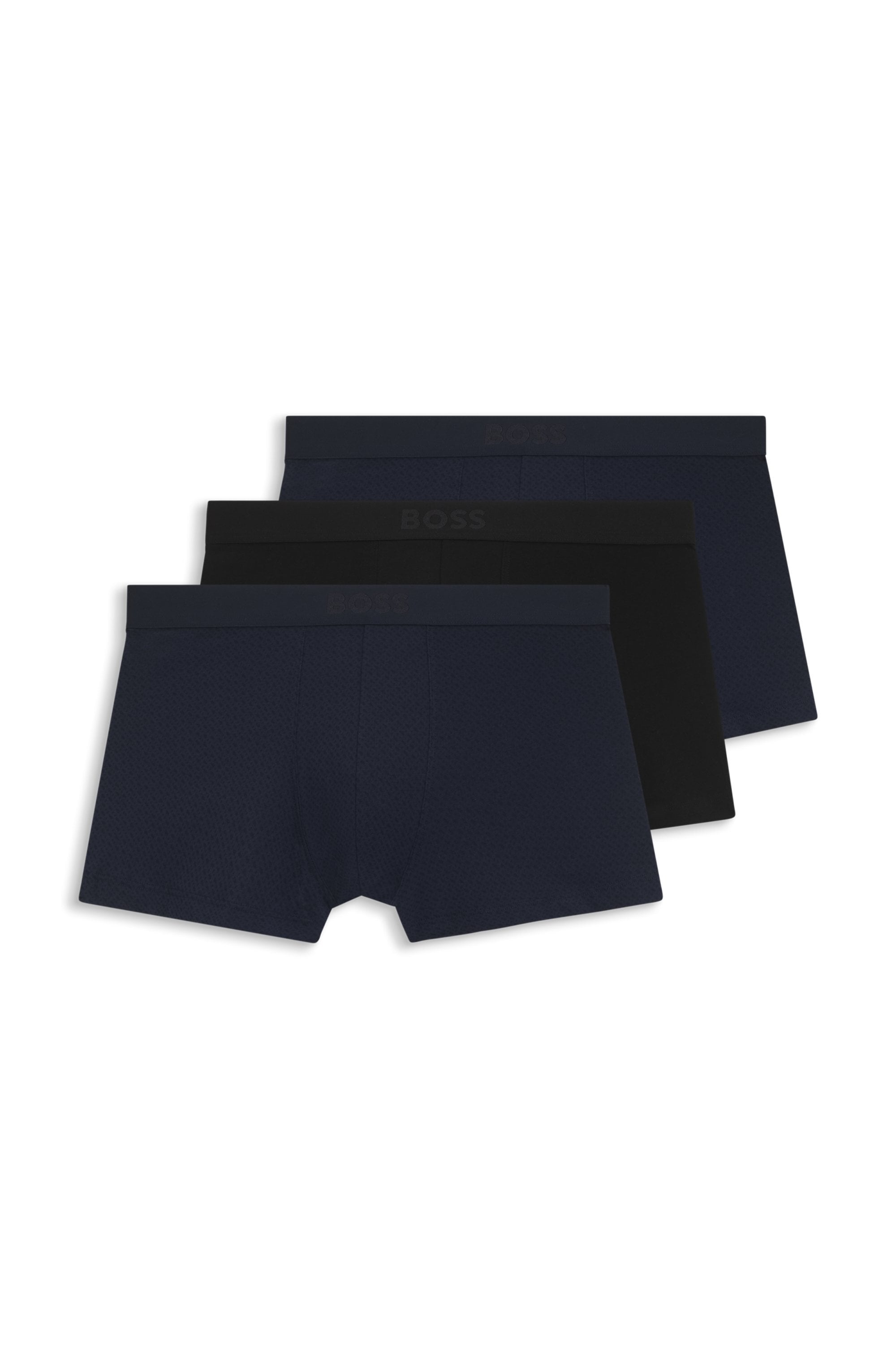 BOSS Trunk »Trunk 3P BOSS ONE« 3 Stk. mittlere Bundhöhe, 1x gemustert, 2x unifarben