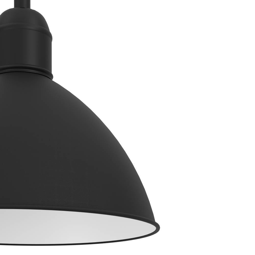EGLO Hängeleuchte »HYKEHAM Pendellampe, Stahl, E27, Hängelampe, Esszimmerlampe, Lampe« E27 1 Stk. Hängeleuchte, H110 x Ø30,50 cm, schwarz, weiss, 1X40W exkl.