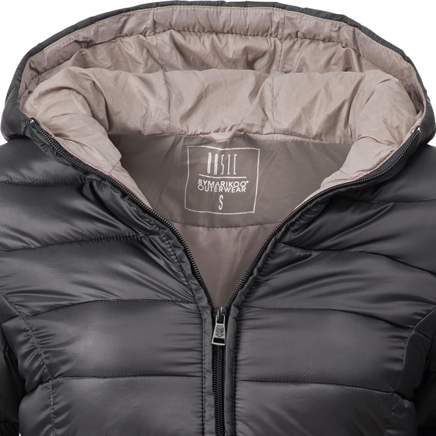Marikoo Steppjacke »Steppjacke Lucy«, mit Kapuze, modische Damen Übergangsjacke mit großer Kapuze