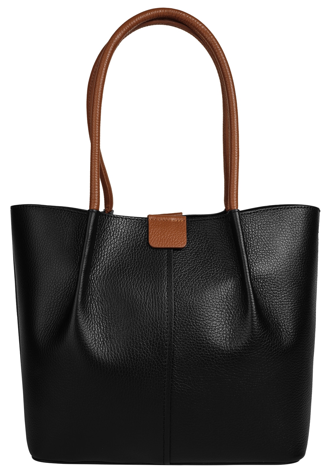 Samantha Look Henkeltasche echt Leder, Made in Italy