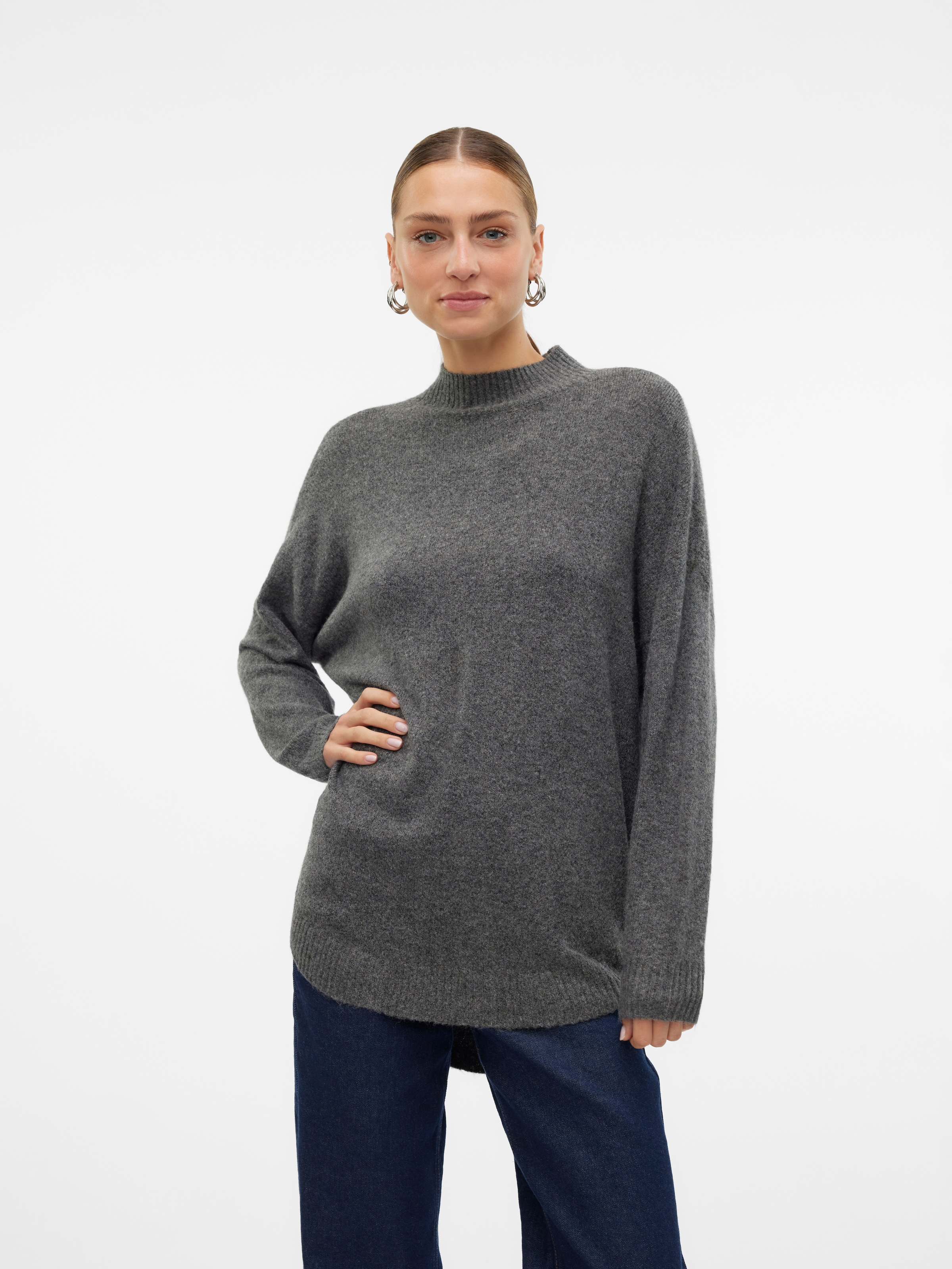 Strickpullover »VMPLAZA LS HIGHNECK LONG PULLOVER GA BOO«