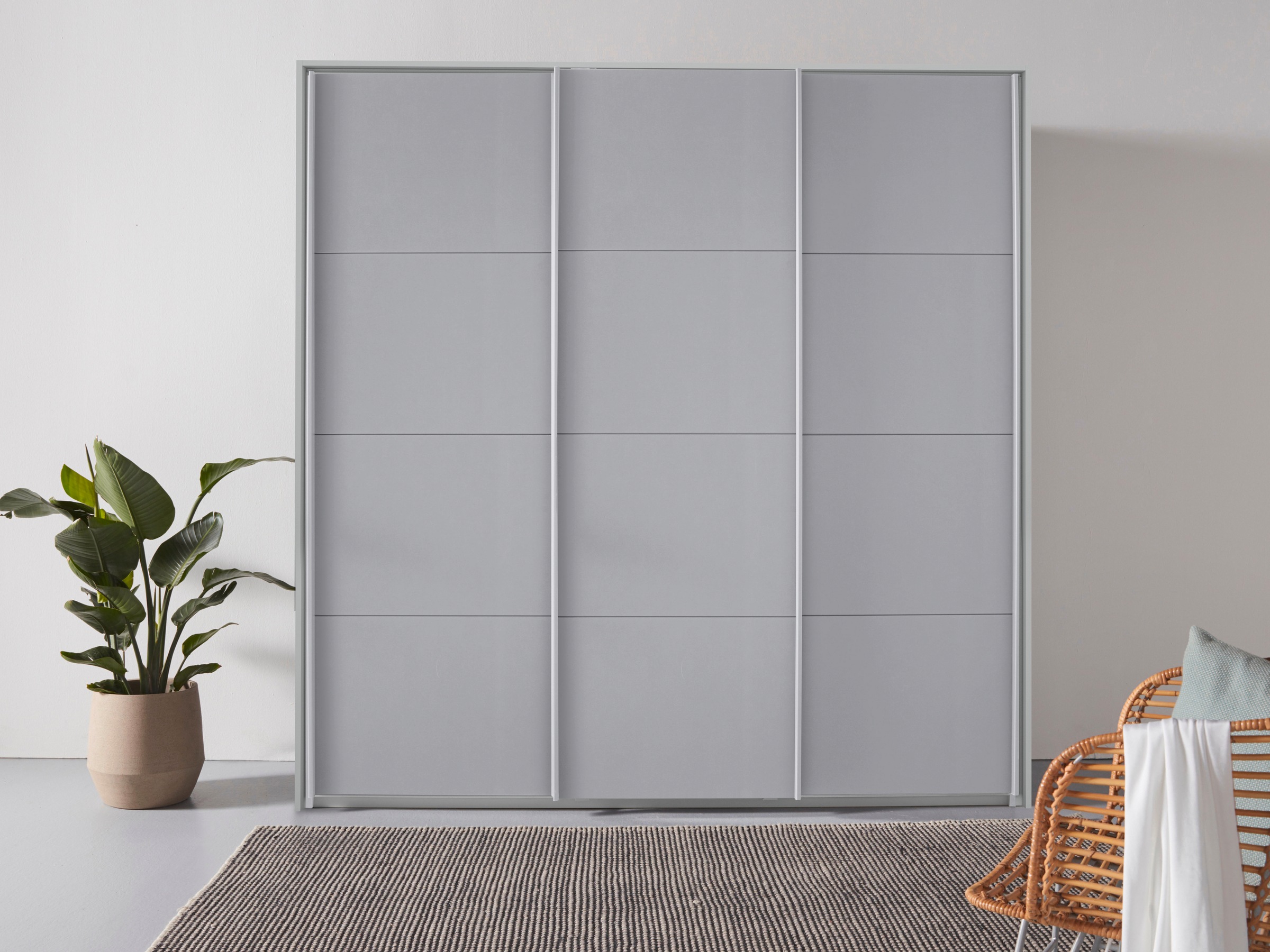 rauch Schwebetürenschrank »Kleiderschrank Schrank Garderobe OTELI inkl. 3 Innenschubladen« Breiten 211/278/323/368 cm Höhen 214/233 cm,  inkl. Passepartout optional mit Beleuchtung