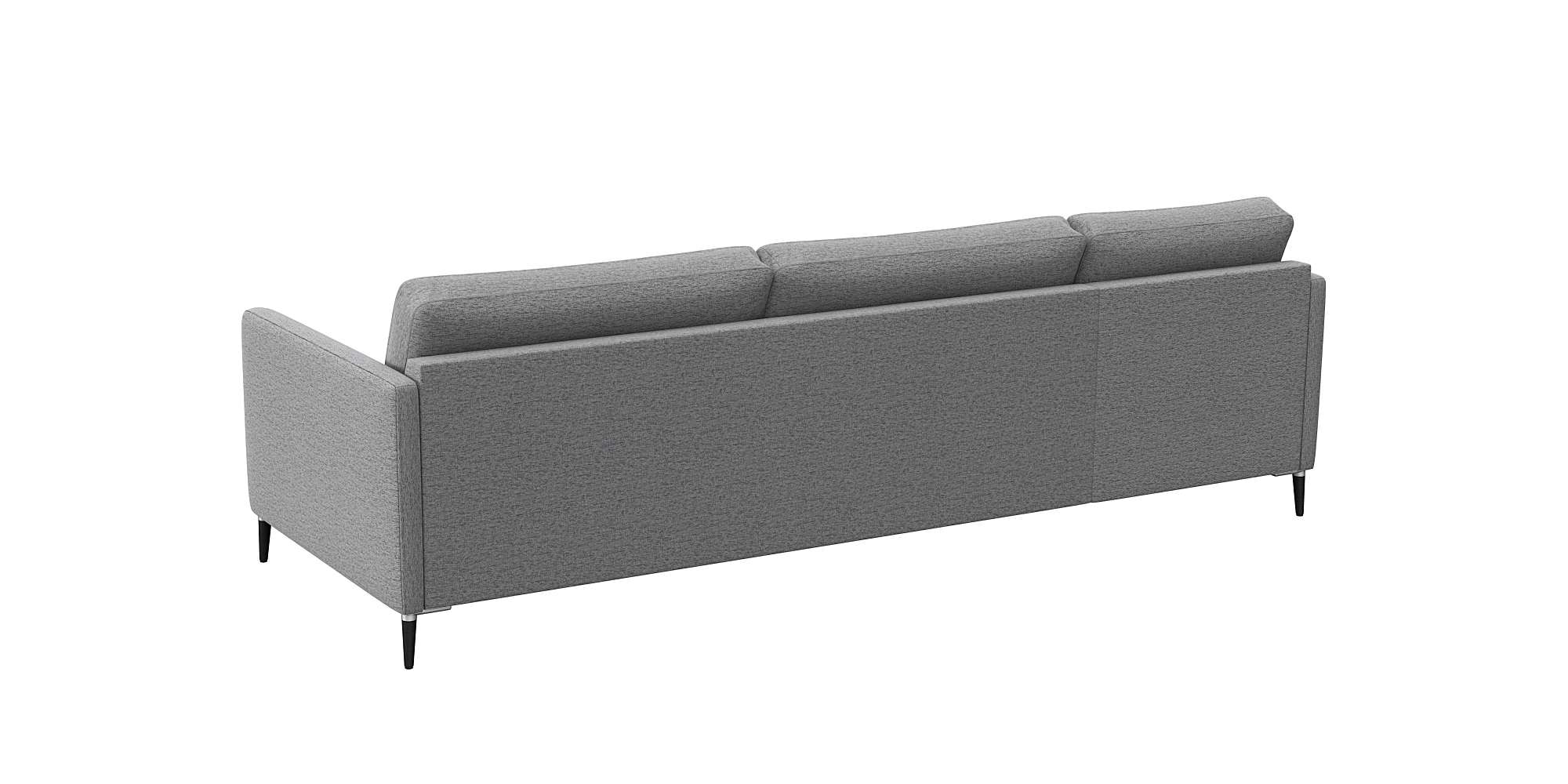 FLEXLUX Ecksofa »Fiore, L-Form« schmale Armlehnen, Kaltschaum, Füße Alu+schwarz