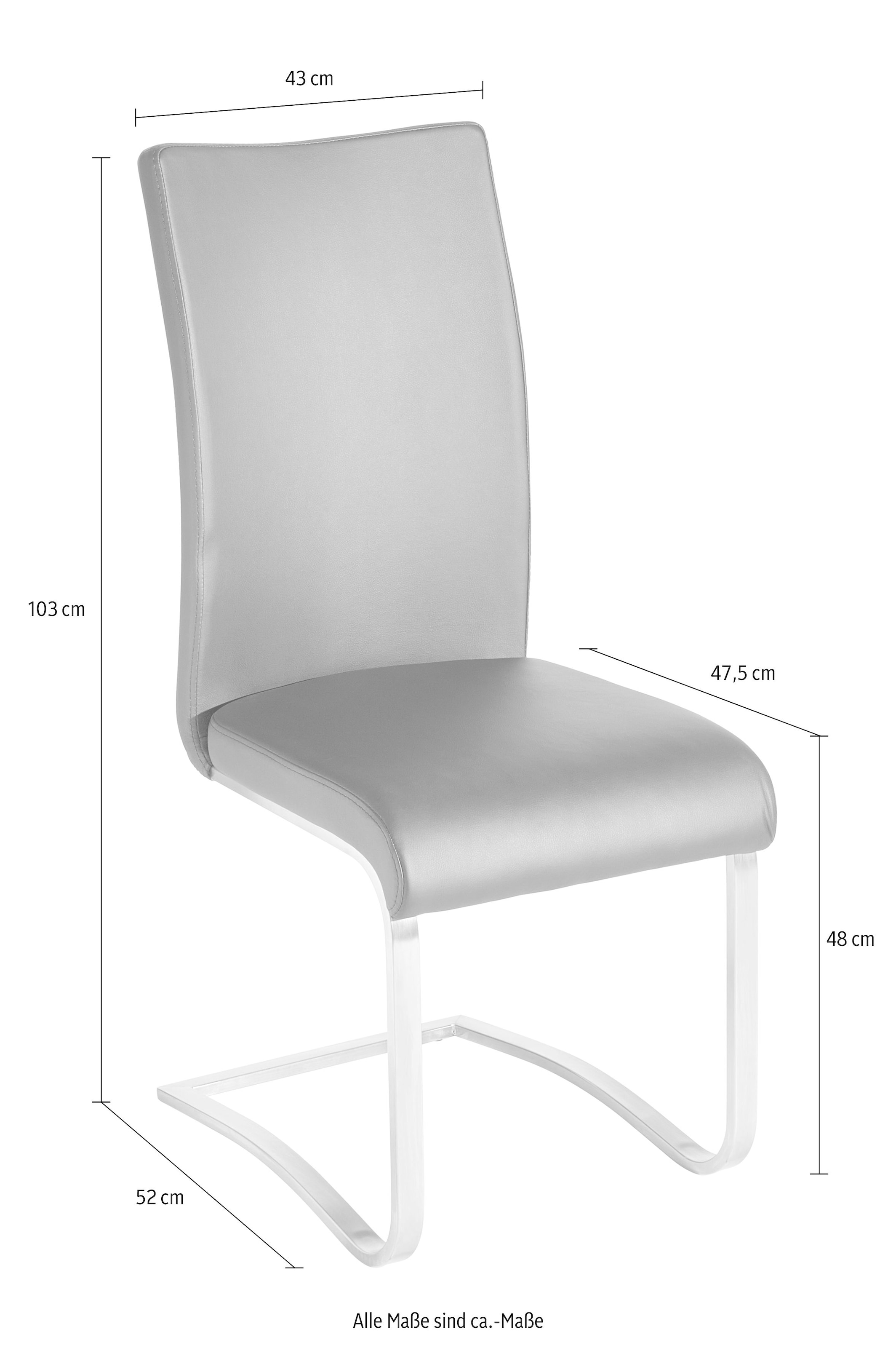 MCA furniture Freischwinger »Arco«, (Set), 6 St., Kunstleder, 2er-, 4er-, 6er-Set, Stuhl belastbar bis 130 Kg