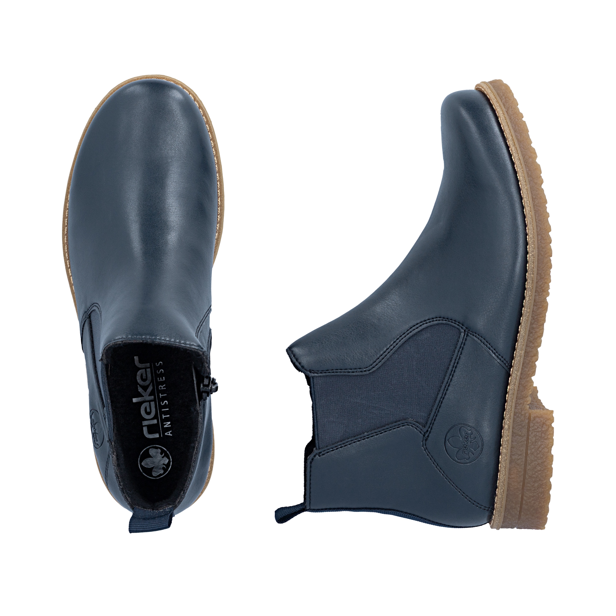 Rieker Chelseaboots  Stiefelette, Schlupfboots, Stretcheinsatz, mit Innenreißverschluss