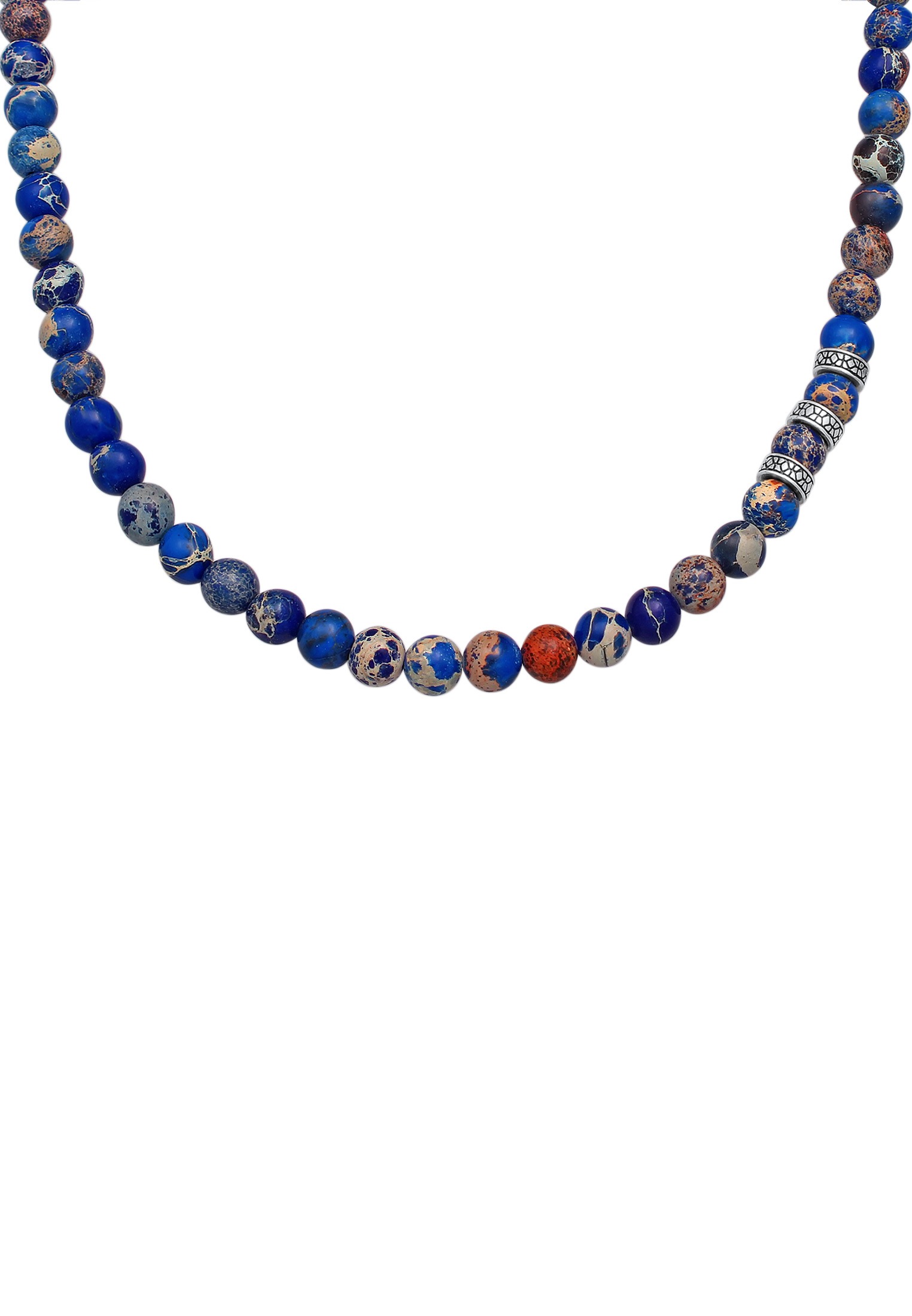 Kuzzoi Silberkette »Halskette Achat Bead Steinkette 925 Silber«