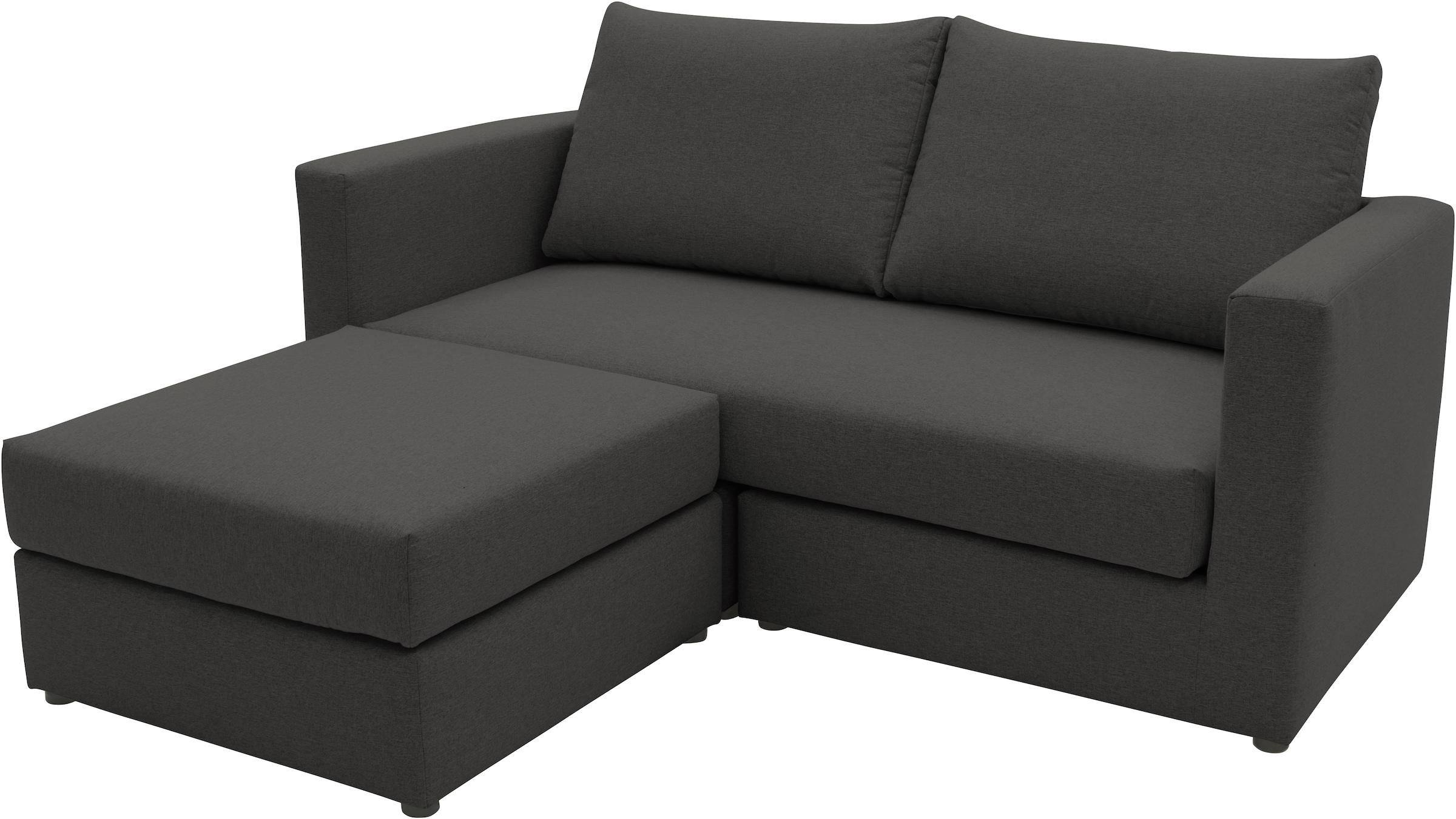DOMO collection 2-Sitzer »Bibury smartes, modulares Ecksofa aus Sofa & Hocker mit Schlaffunktion« Sitzfläche mit Federkern, inkl. 2 Rückenkissen