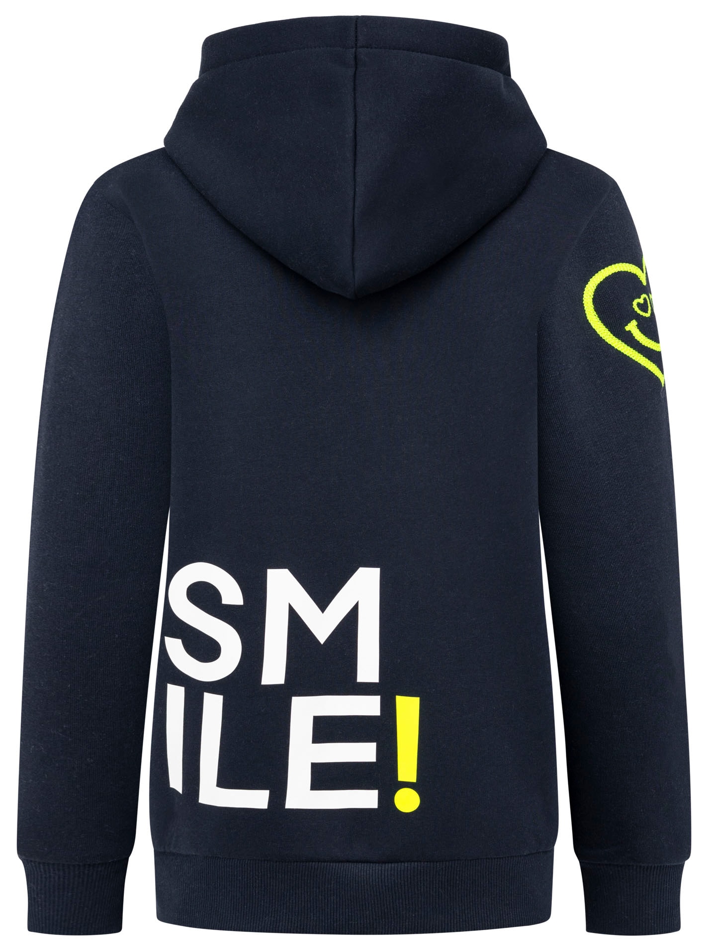 Zwillingsherz Kapuzensweatjacke »"Alissa"«, mit SMILE, gesticktem Herz am Arm und Reißverschluss