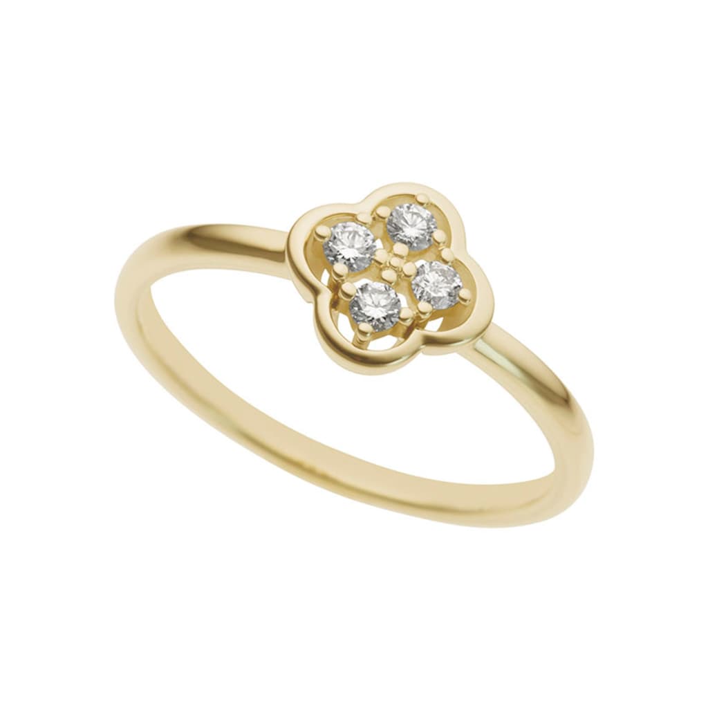 Firetti Diamantring »Schmuck Geschenk Gold 333 Damenring Goldring Diamant Blume«