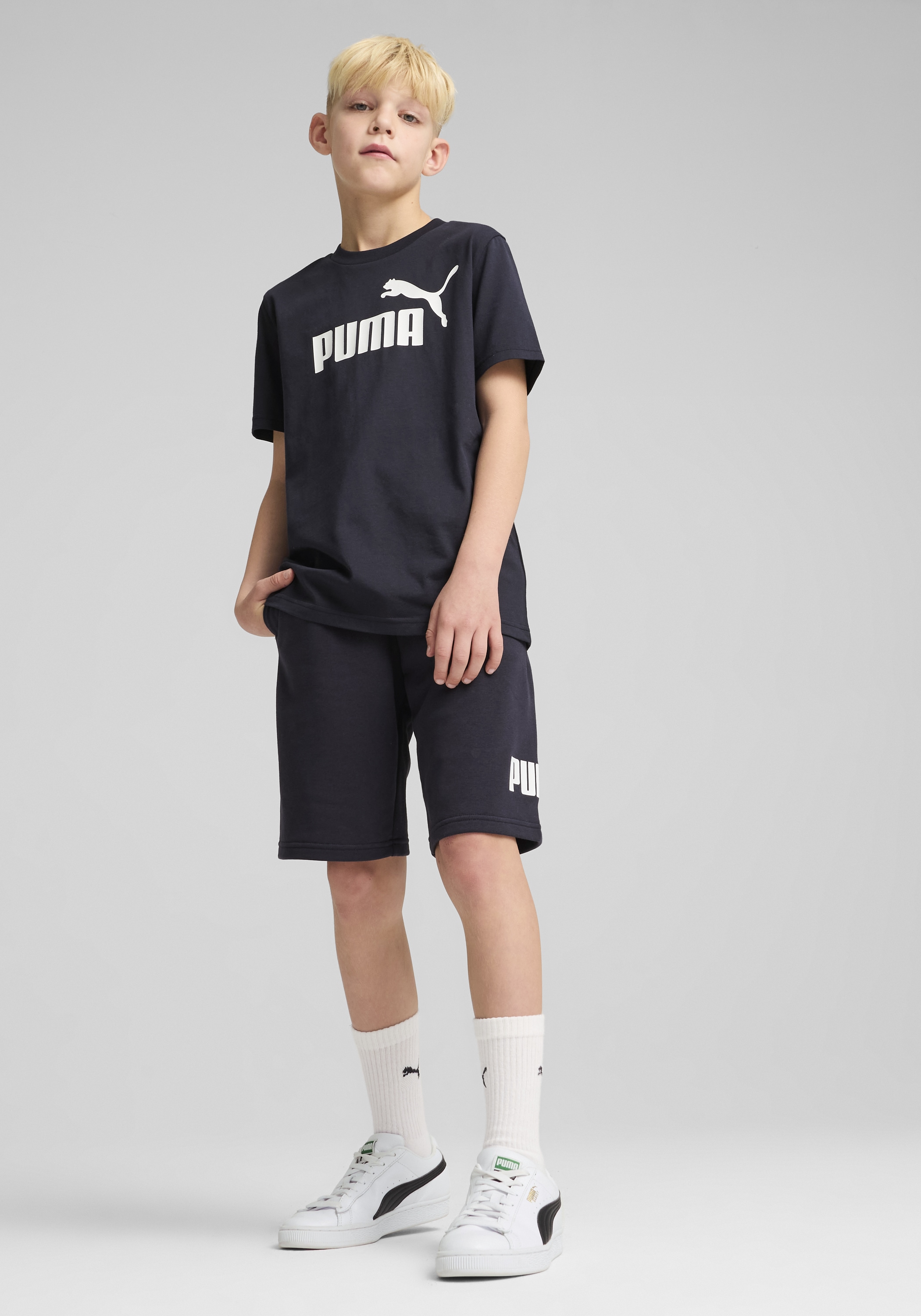 PUMA Trainingsshorts »ESS NO. 1 LOGO SHORTS TR B«  mit Eingrifftaschen, elastischer Bund, für Jugendliche