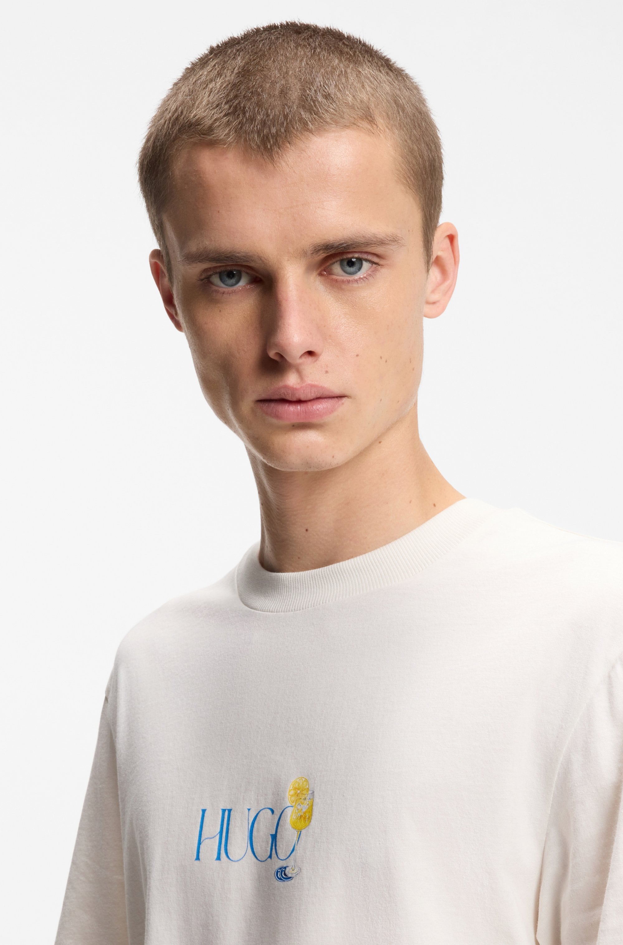 HUGO Blue T-Shirt »Nulaxo« mit Print, Rundhals