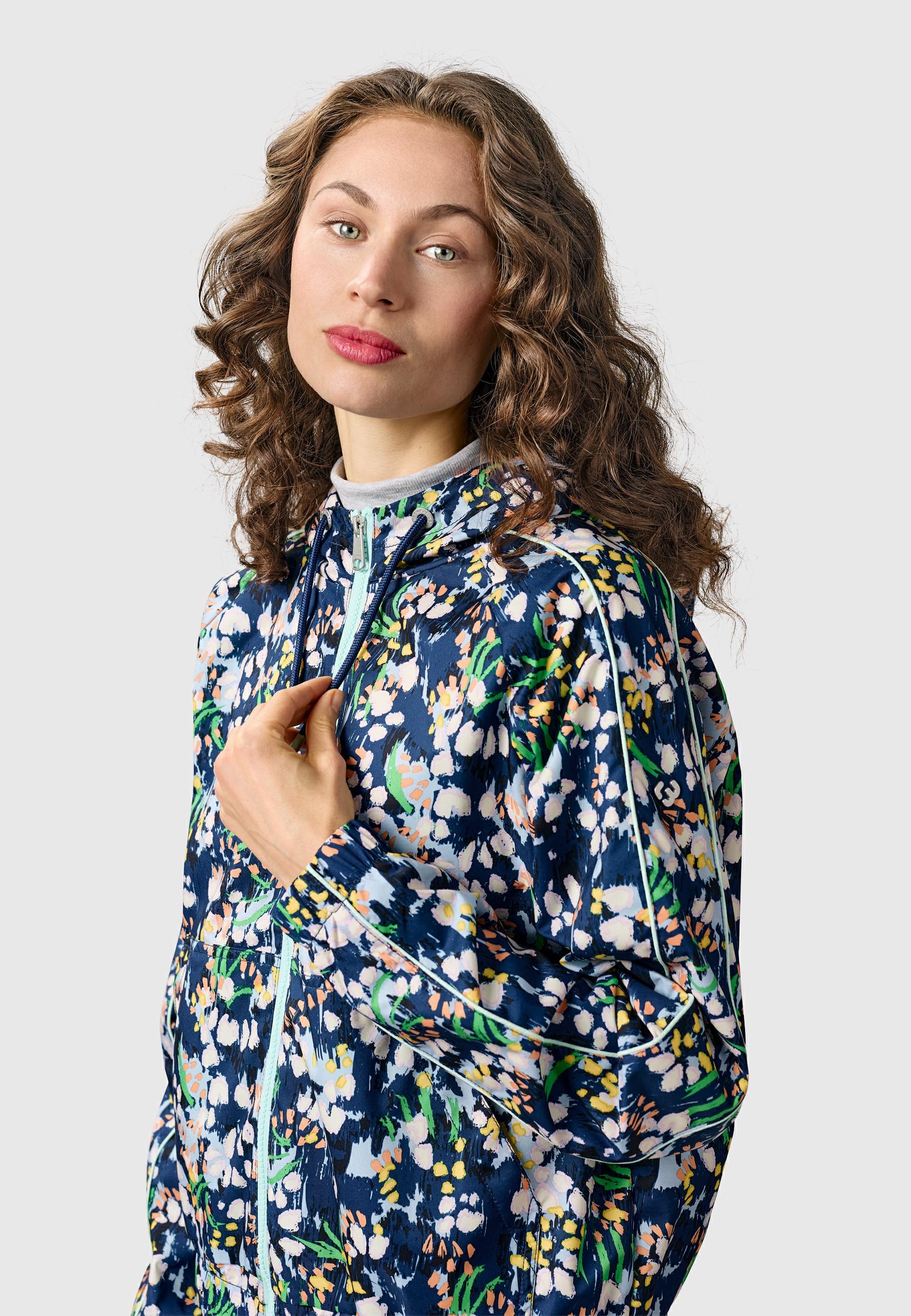 Ragwear Funktionsjacke »Funktionsjacke Andrin Print« mit Kapuze Gemusterte funktionale Übergangsjacke