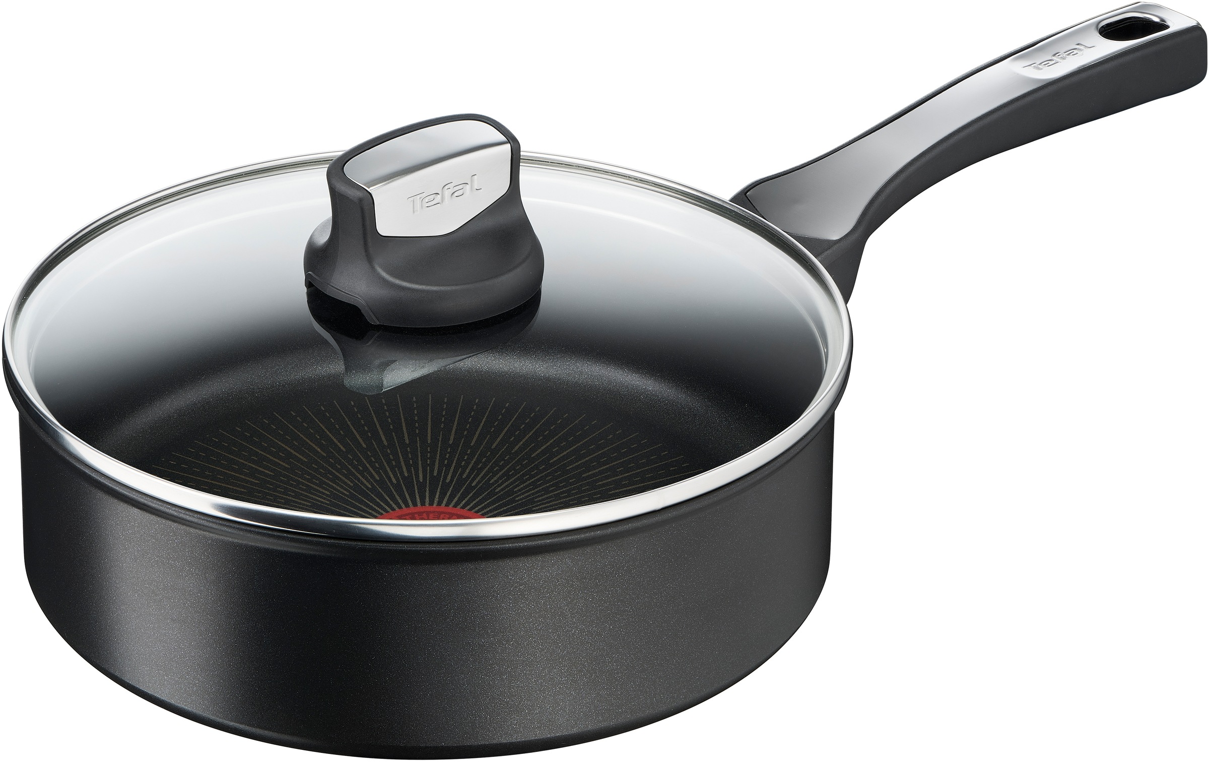 Tefal Schmorpfanne »Tefal G25932 Unlimited On«, Aluminium, (1 tlg.), Ø 24 cm, kratzfeste Titanium Antihaft-Beschichtung, Thermo-Signal   alle Herdarten, auch Induktion