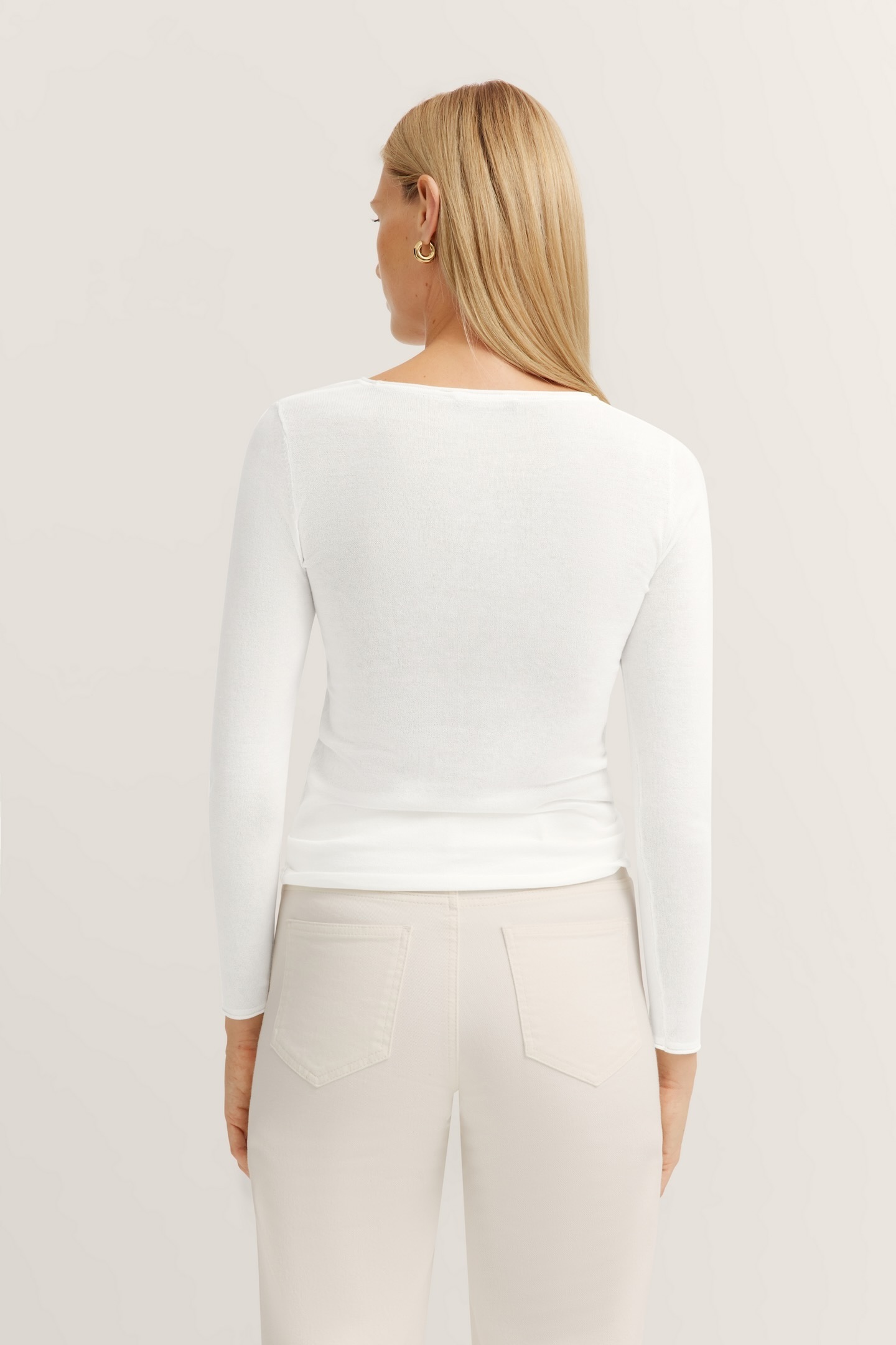 bugatti Langarmshirt, mit Rundhals & langem Arm