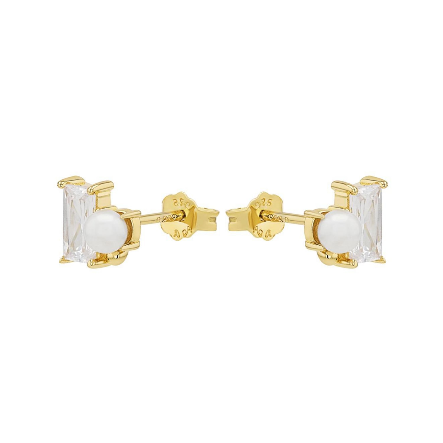 Amor Paar Ohrstecker »Schmuck Geschenk, Perle« mit Zirkonia (synth.)   - mit Glasperle