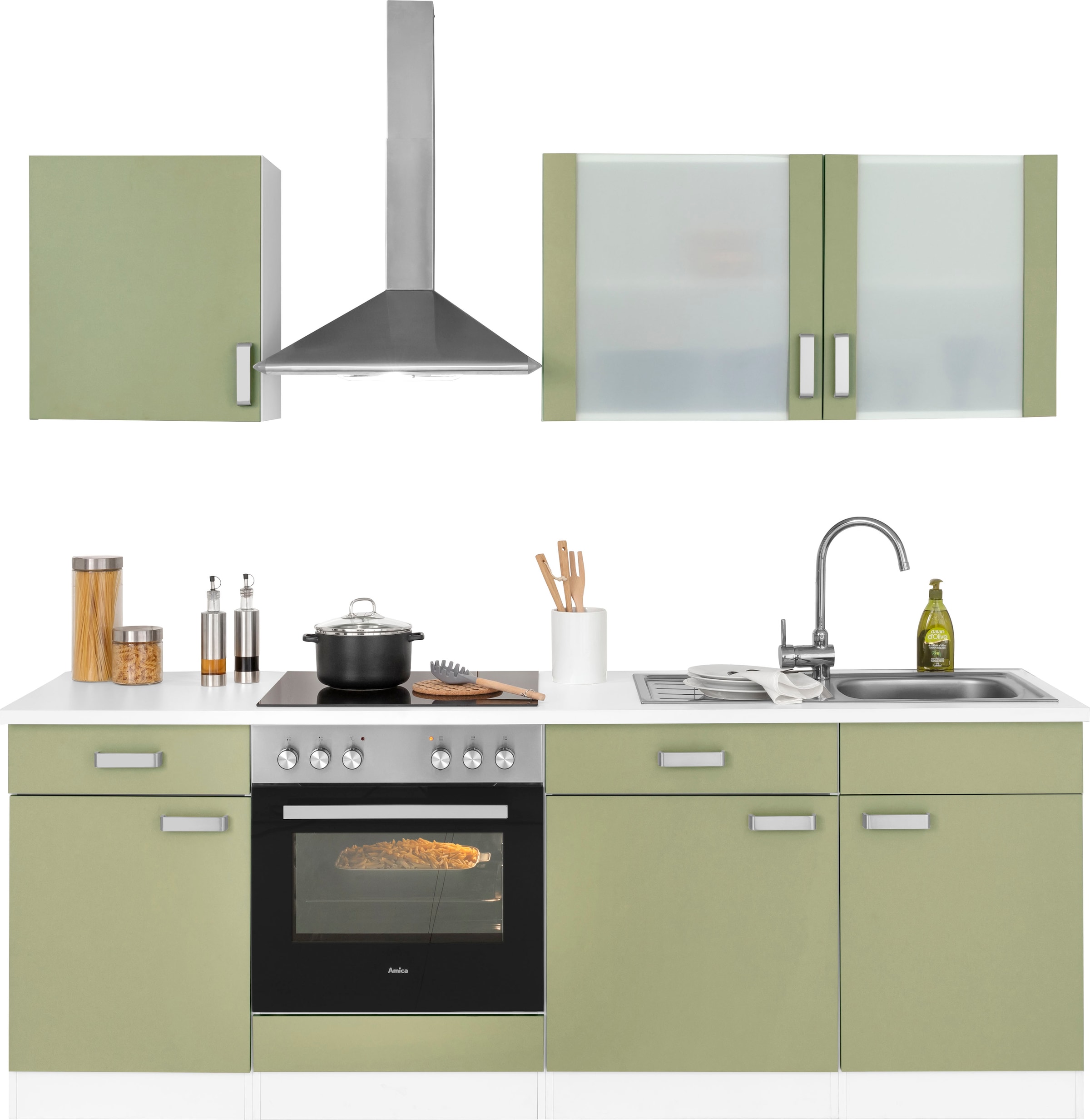 wiho Küchen Küchenzeile »Husum«, mit E-Geräten, Breite 220 cm bestellen  online bei OTTO
