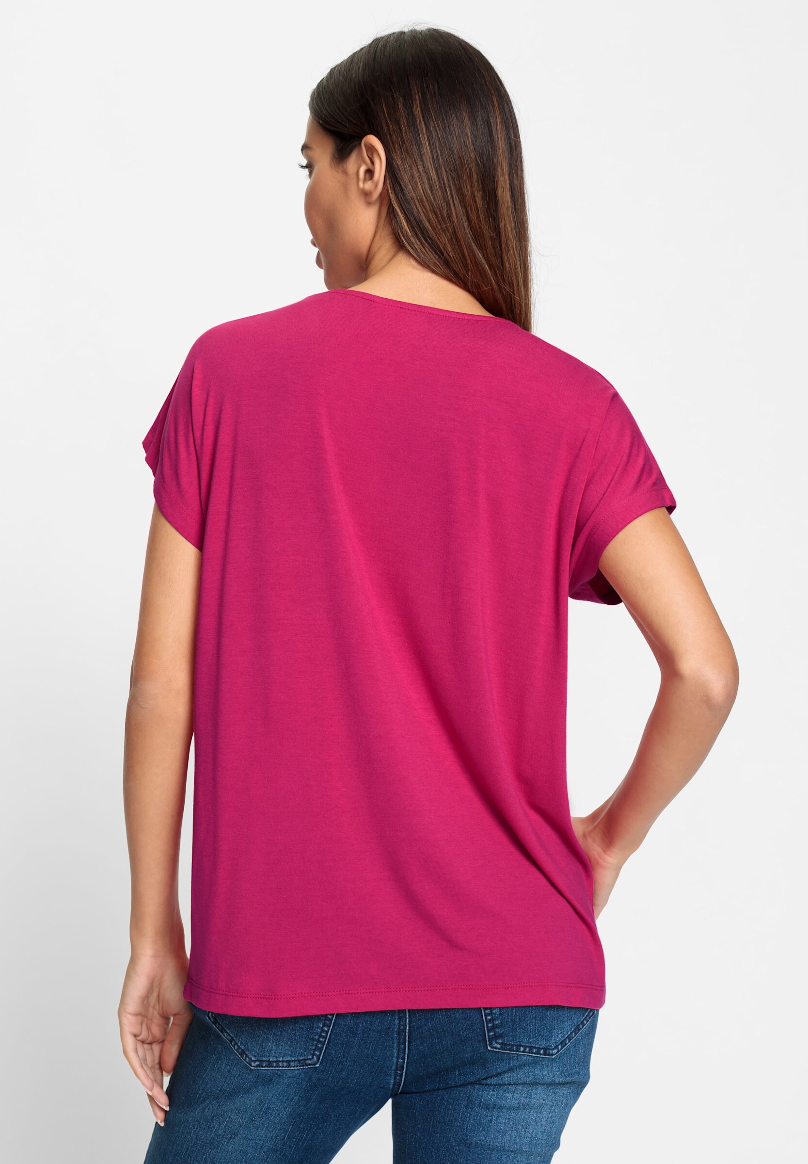 heine T-Shirt »Shirt Rundhalsshirt mit Glitzersteinchen«