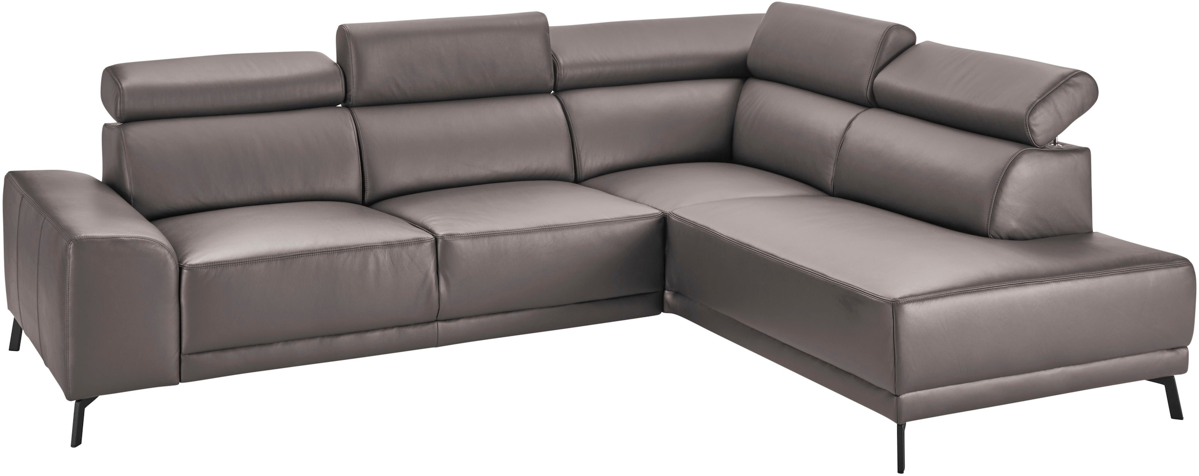 3C Candy Ecksofa »Greve modern und bequem, inkl. manueller Kopfteilverstellung, L-Form«, wahlweise mit motorischem Sitzvorzug