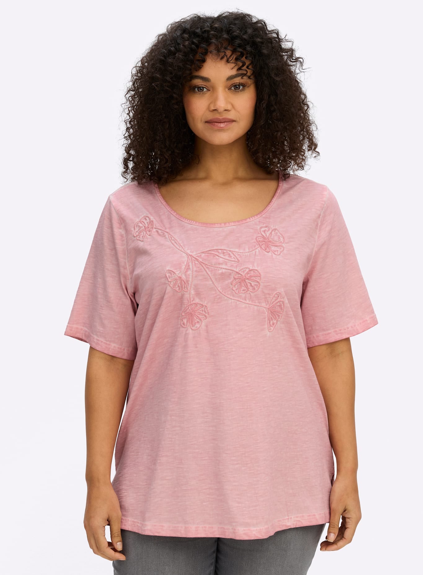 Sheego T-Shirt »Halbarmshirt« 1