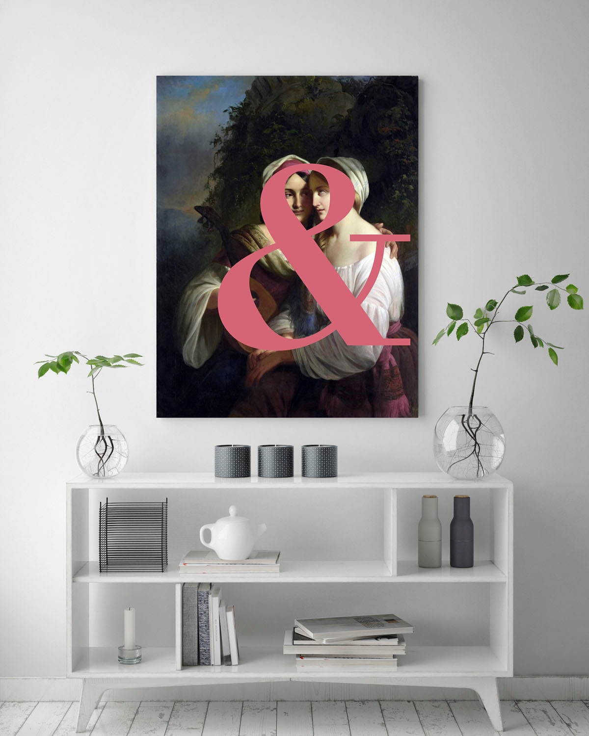 queence Acrylglasbild »Liebespaar mit Farbklecks« Bilder von Liebespaaren | Formen | Frau | Gemälde | Historische Persönlichkeiten | Kunst | Mann Fine Art-Print in Galeriequalität