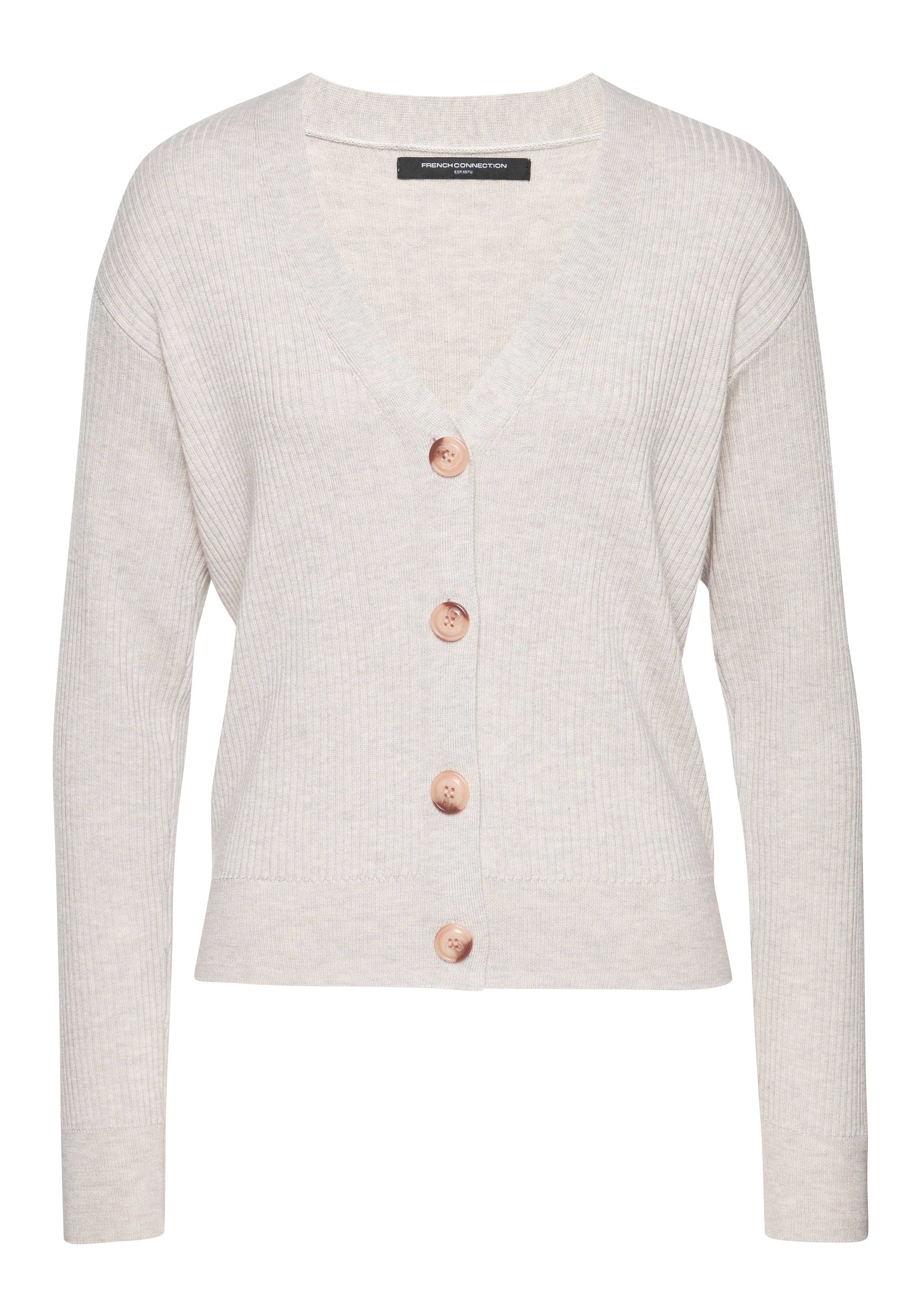 French Connection Cardigan »- Loungejacke - Strickjacke« Weiche Ripp-Qualität, Home- und Loungewear