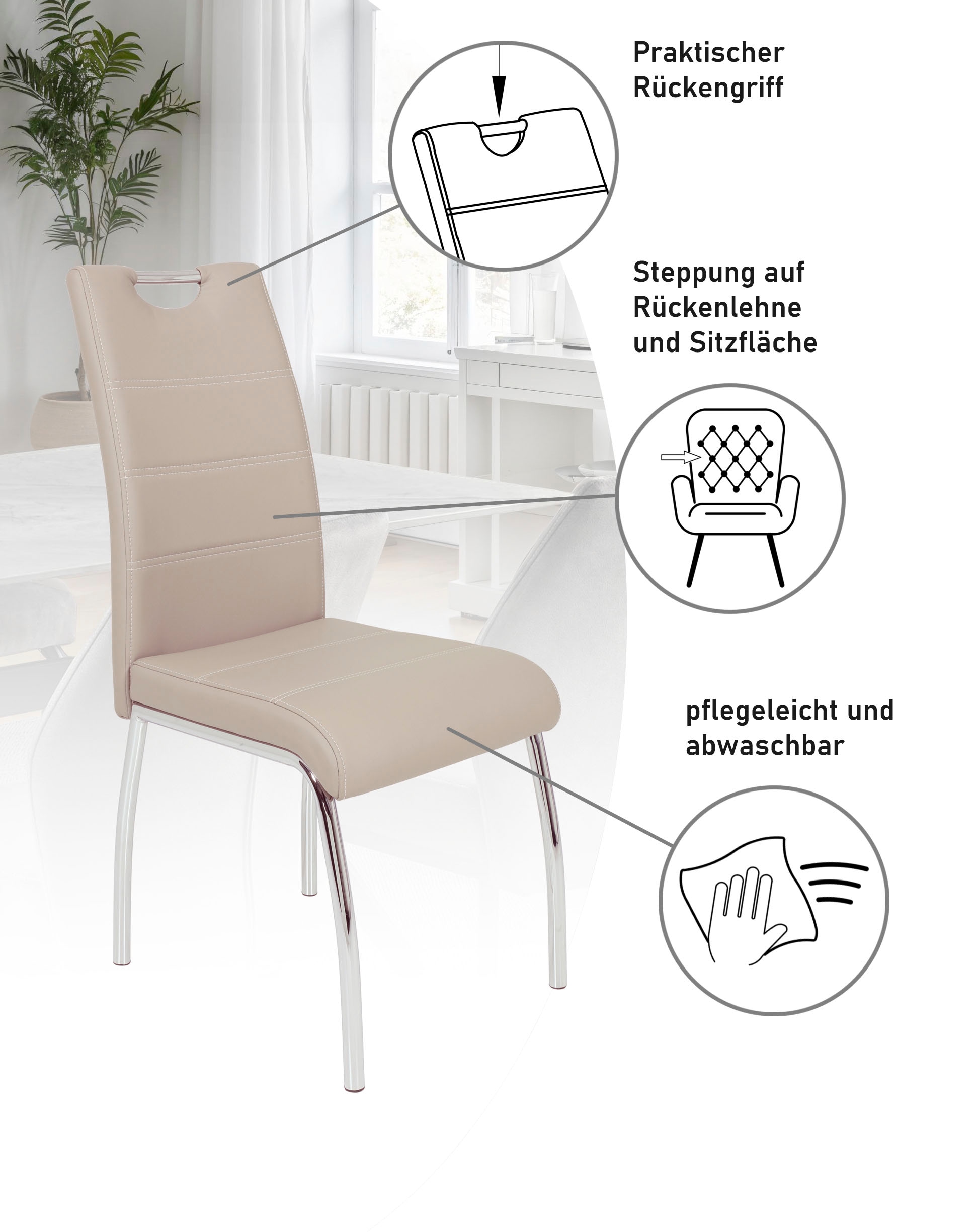HELA Stuhl »Susi« (Set) 2 Stk.2 oder 4 Stück, mit Griff