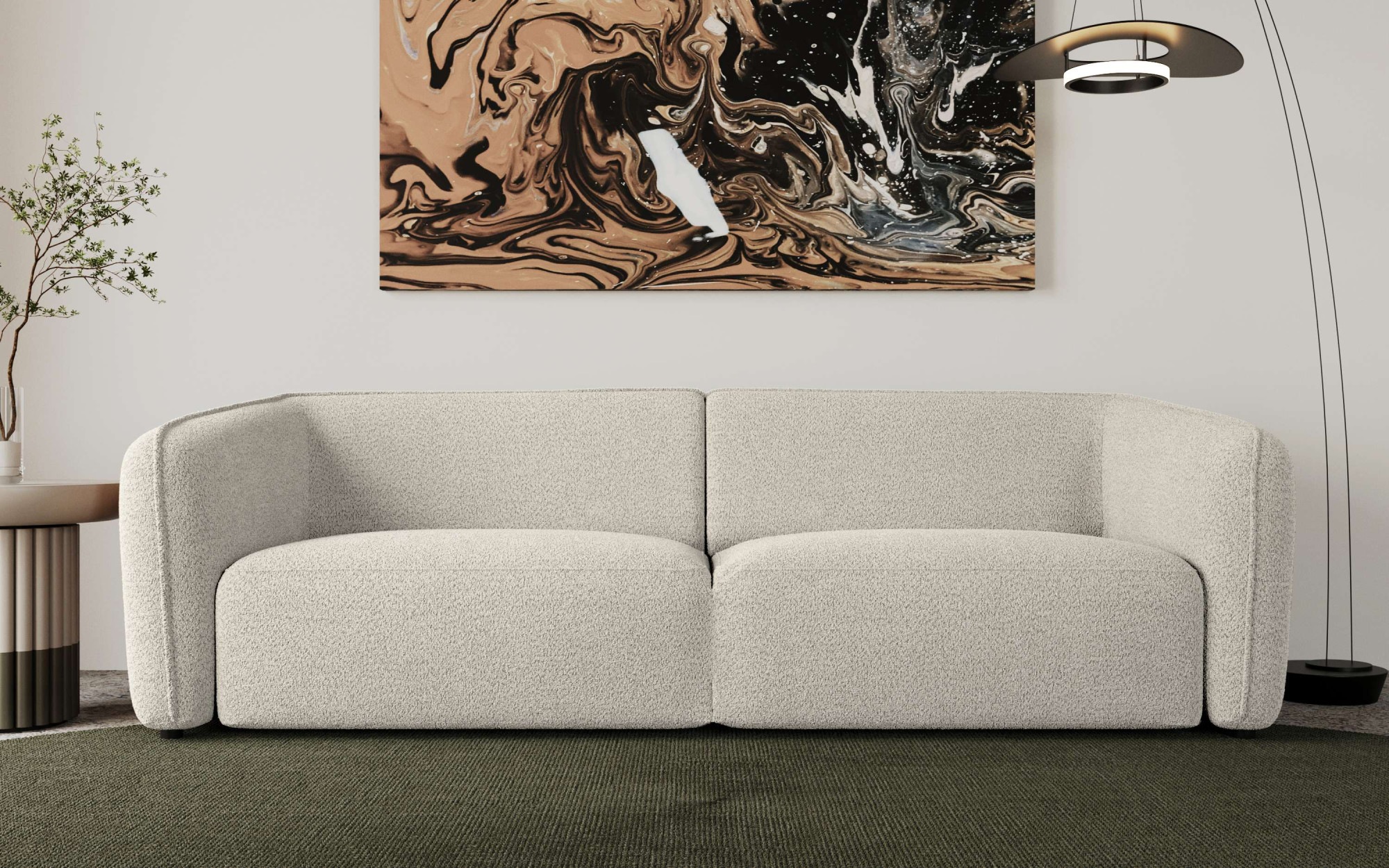 Home affaire 3-Sitzer »Ostrup« schlichtes modernes Design, in verschiedenen Farben