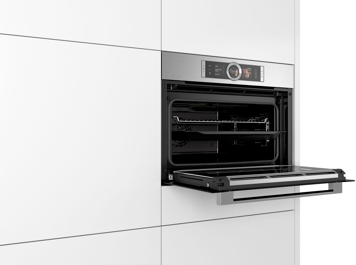 BOSCH Dampfbackofen 8 »CSG636BS3«, mit Teleskopauszug nachrüstbar, ecoClean Direct, mit softClose