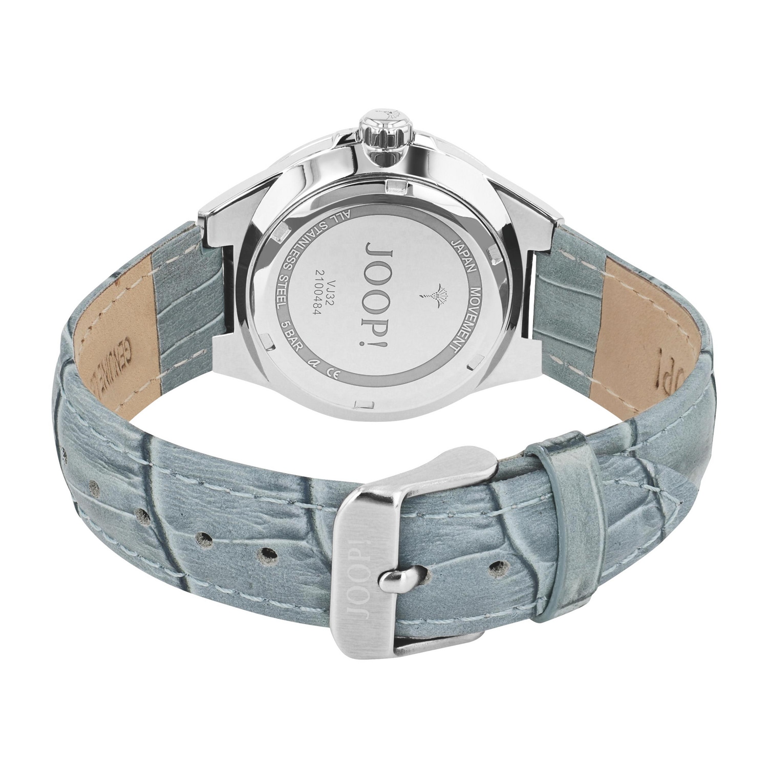 JOOP! Quarzuhr Armbanduhr, Damenuhr, Lederarmband, analog, Jahr, Monat