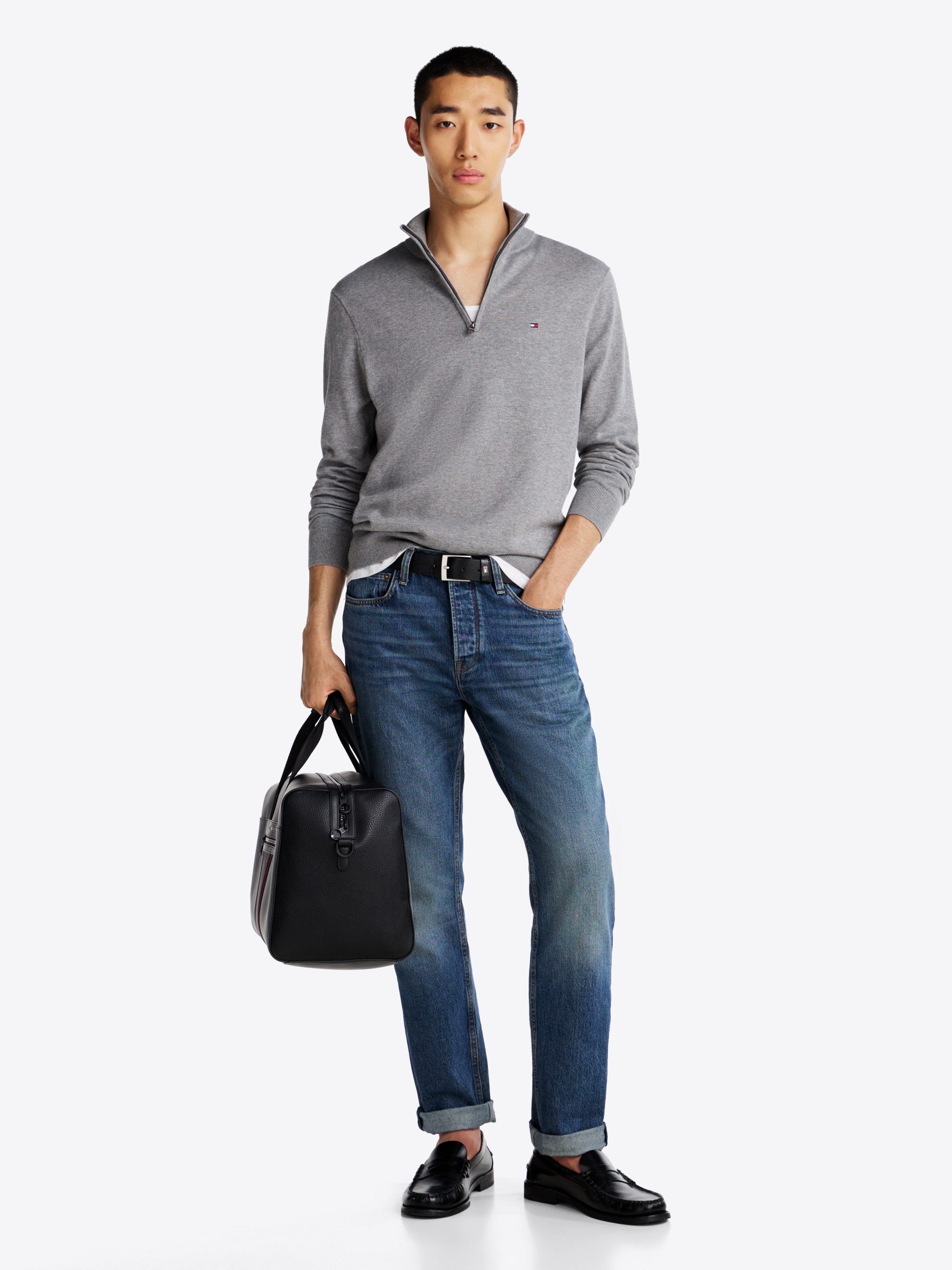 Tommy Hilfiger Troyer »ESSENTIAL COTTON ZIP MOCK«