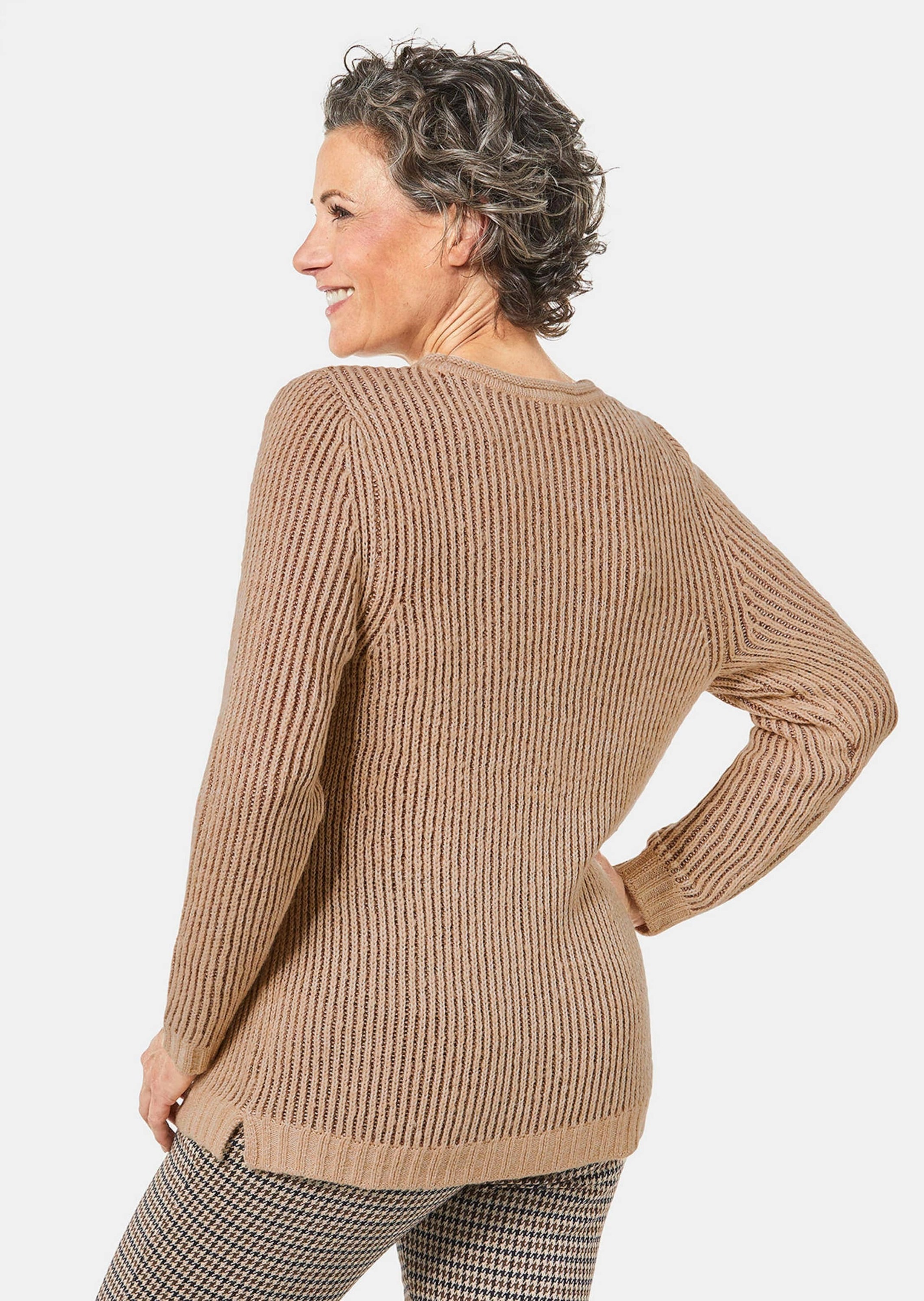 GOLDNER Strickpullover »Strickpullover mit interessanter Struktur und Glitzergarn«