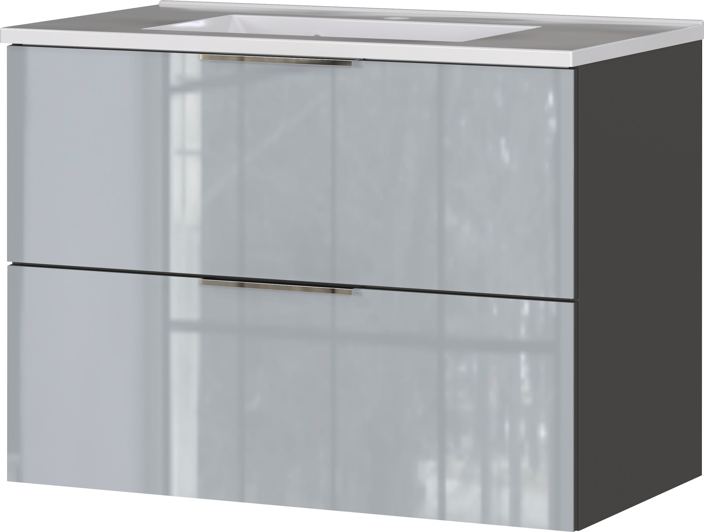 GERMANIA Badmöbel-Set »Oakland«, (5 St.), inkl. WT-Unterschrank, Spiegel, Schrank, Mediumschrank und Regal