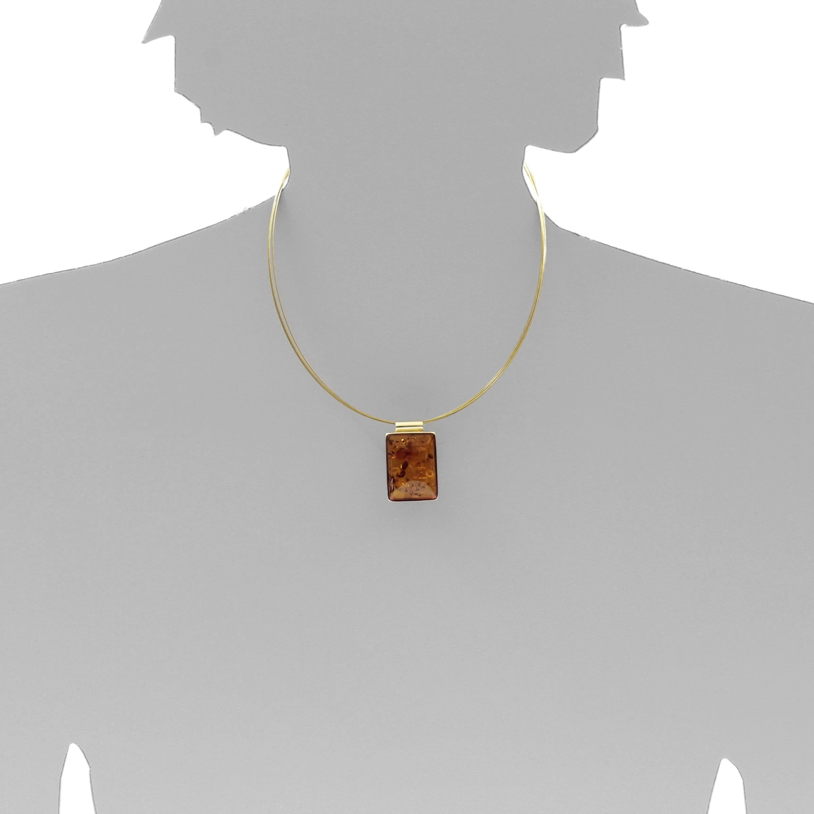 OSTSEE-SCHMUCK Kettenanhänger »- Gleiter-Classic 28x20 mm - Gold 333/000 - Bernstein«