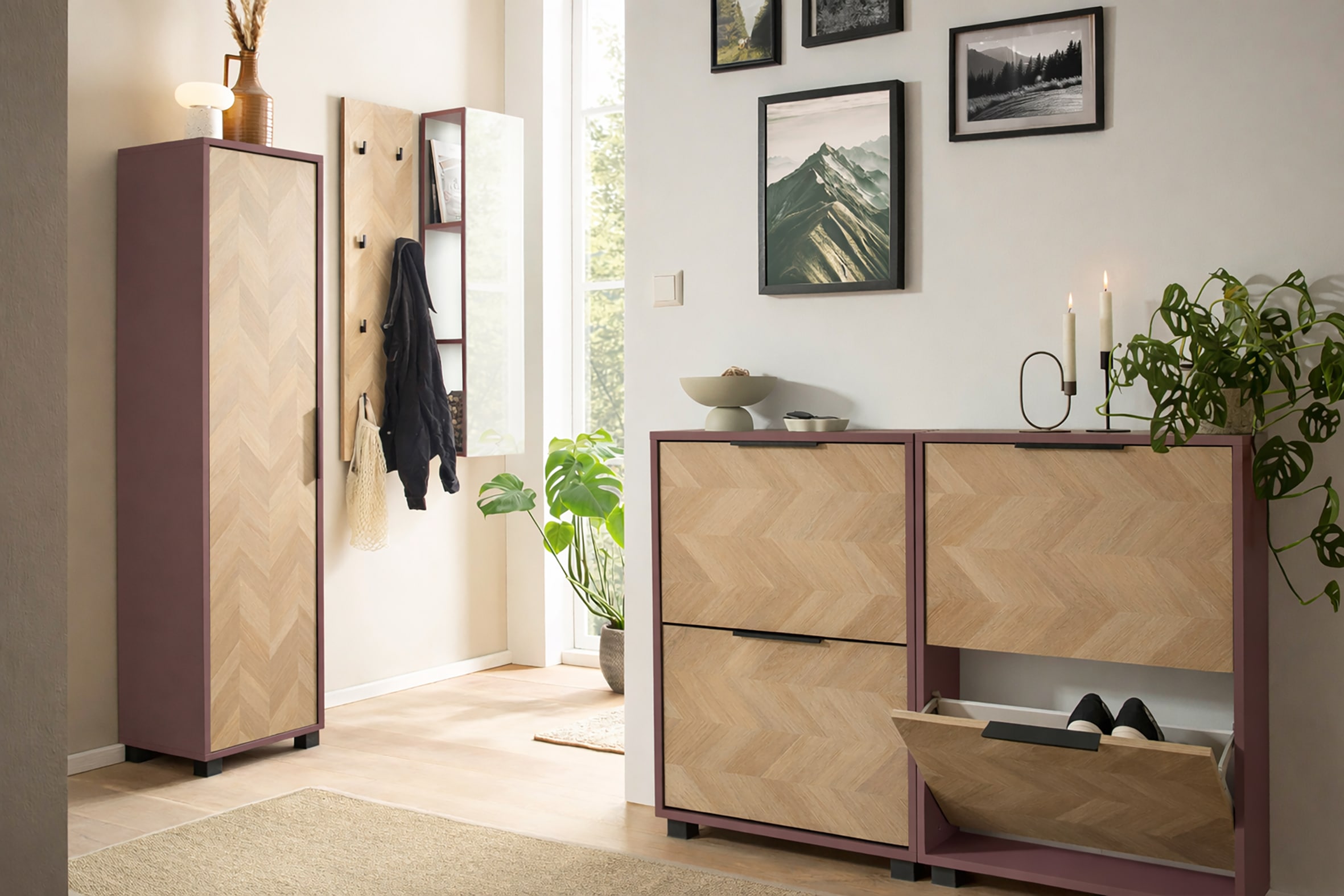 Schildmeyer Hochschrank »Piazza, Breite 40,3 cm, fühlbare Holzstruktur« 1 Stk. tlg. Made in Germany