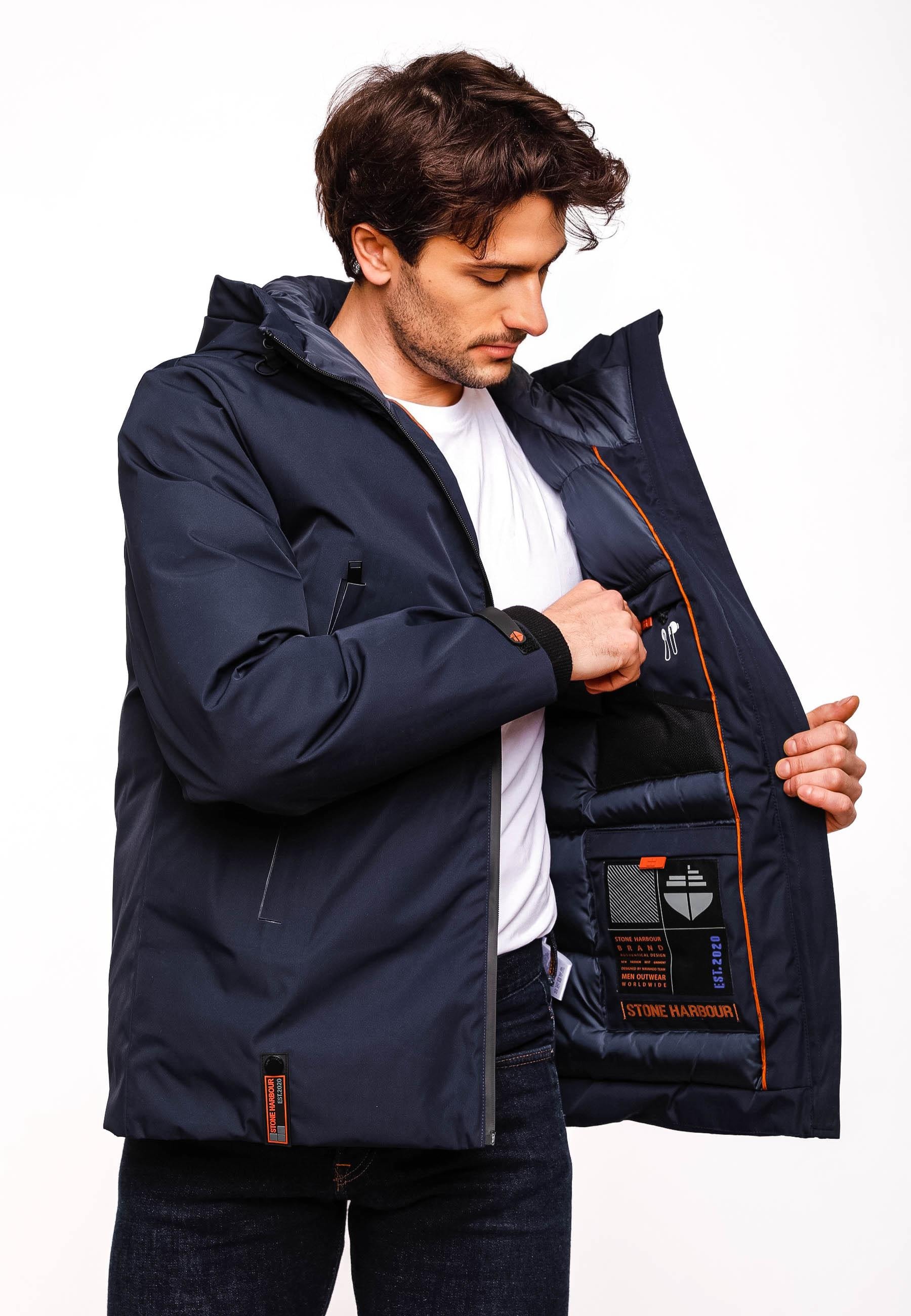 Stone Harbour Outdoorjacke »Winterjacke Moagaa«, mit Kapuze, Sportliche, wasserdichte Winterjacke mit Kapuze