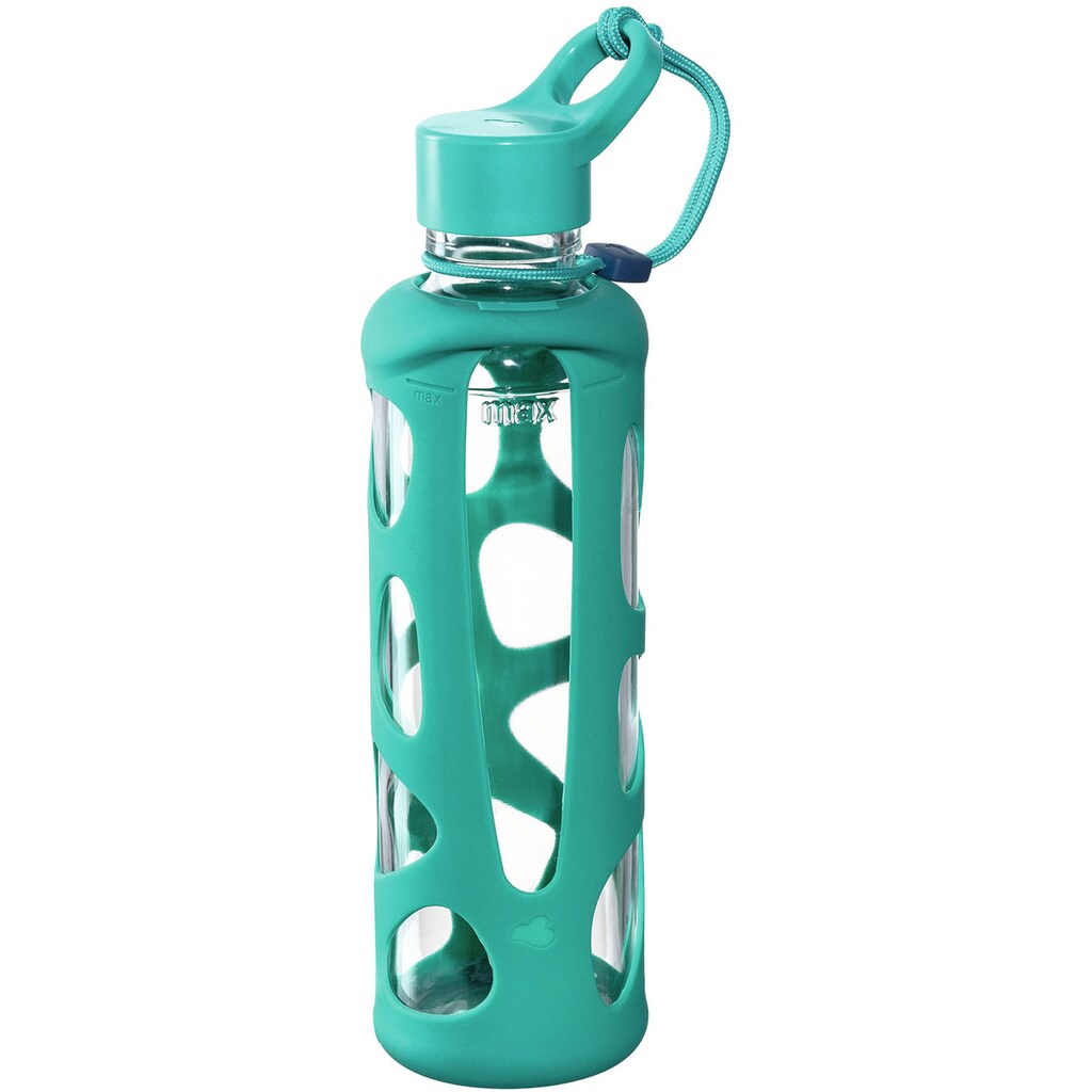 LEONARDO Trinkflasche »To go Flasche II IN GIRO«, Glas/Silikon, 500 ml