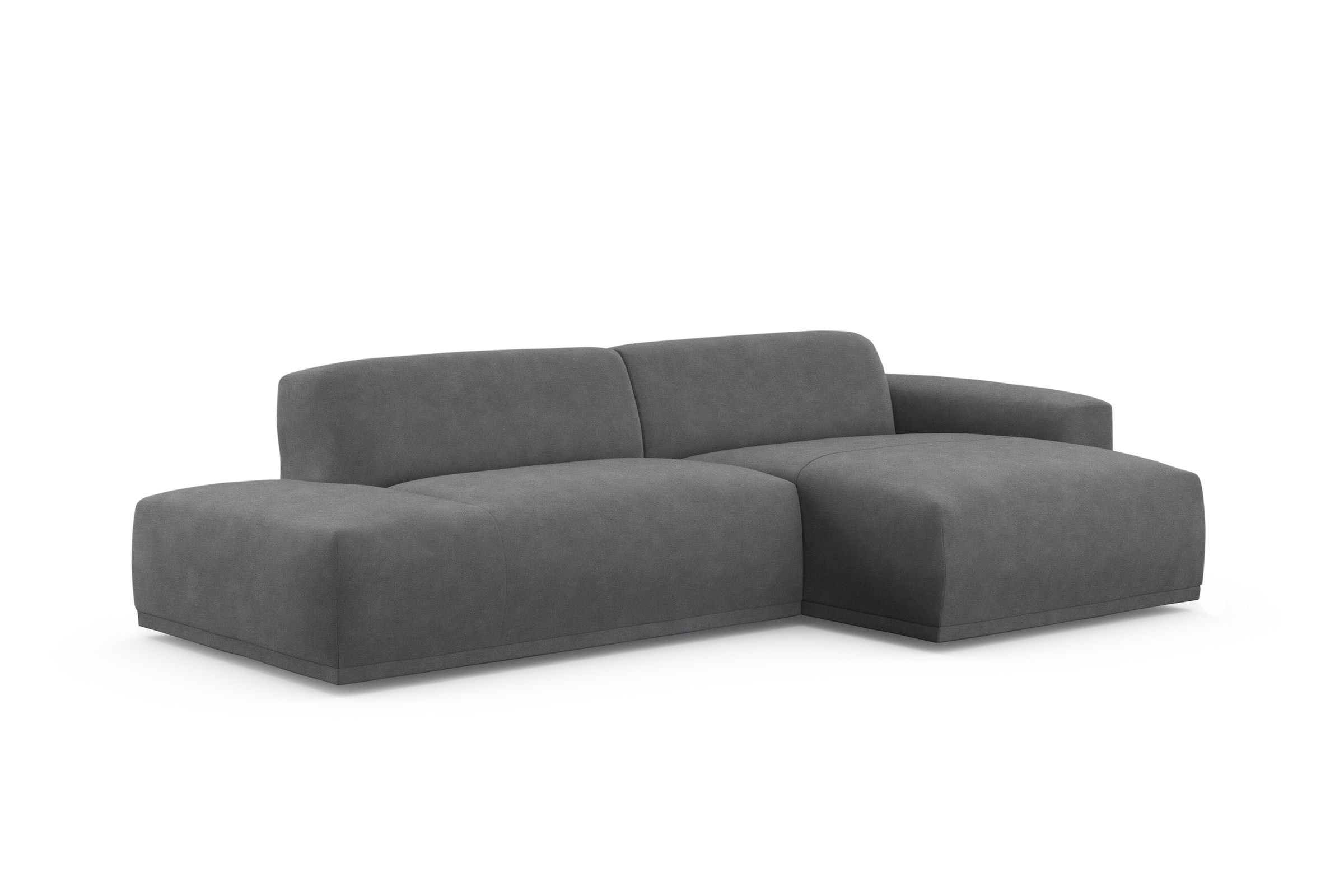 TRENDMANUFAKTUR Ecksofa Braga, aus 2 Teilen, moderner Cord-Stoff