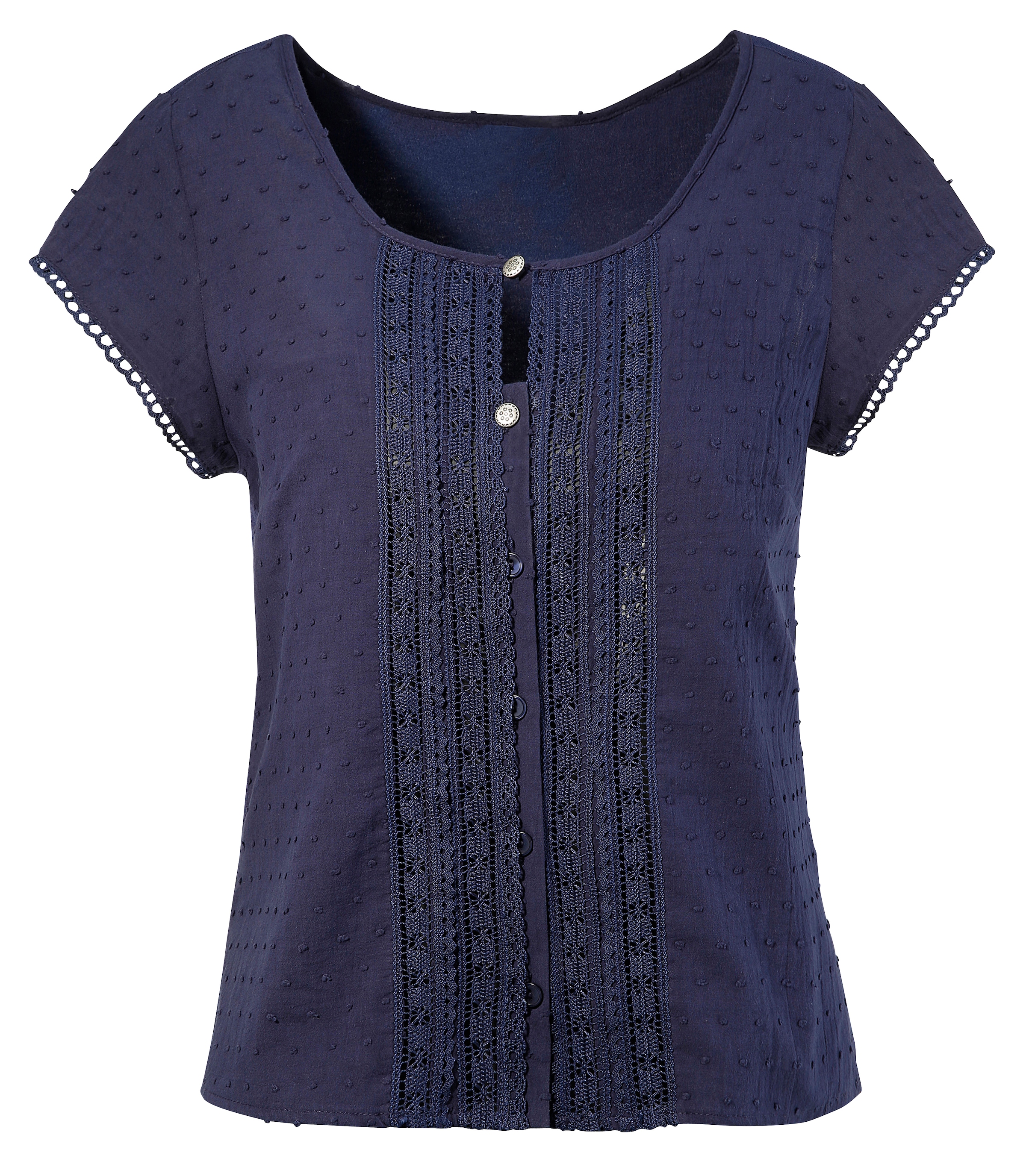 Naber Collection Trachtenbluse, Damen, mit Jerseyrücken