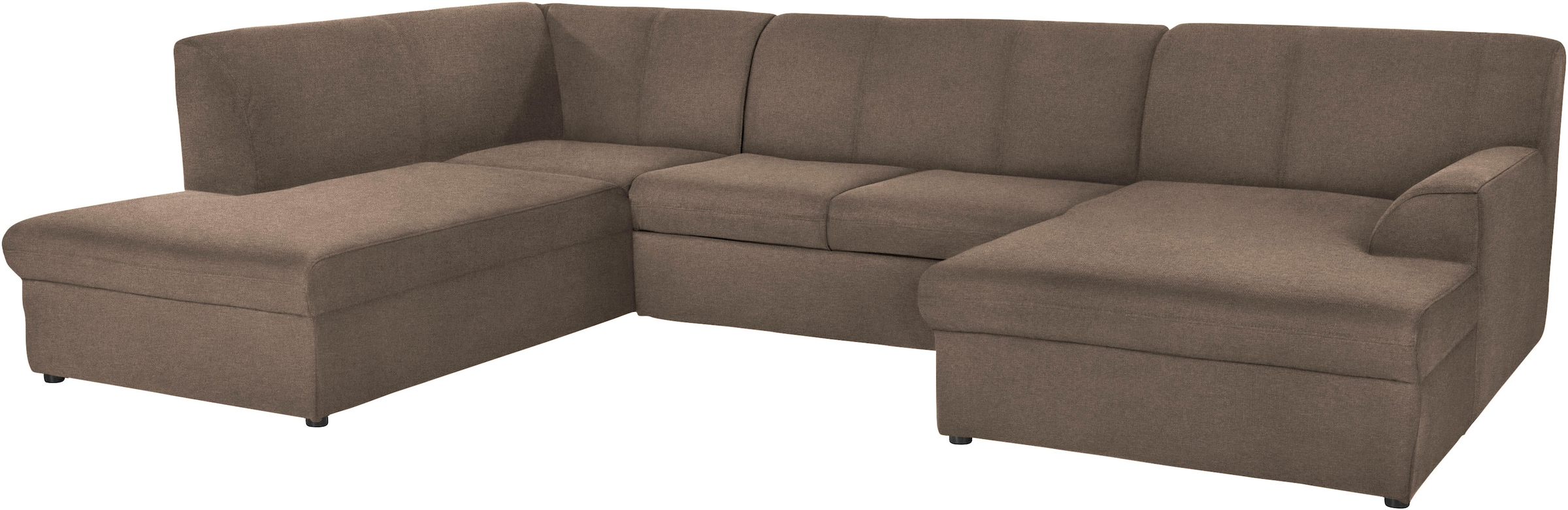 DOMO collection Wohnlandschaft »Topper, elegant und zeitlos, komfortabel, U-Form«, wahlweise mit Bettfunktion