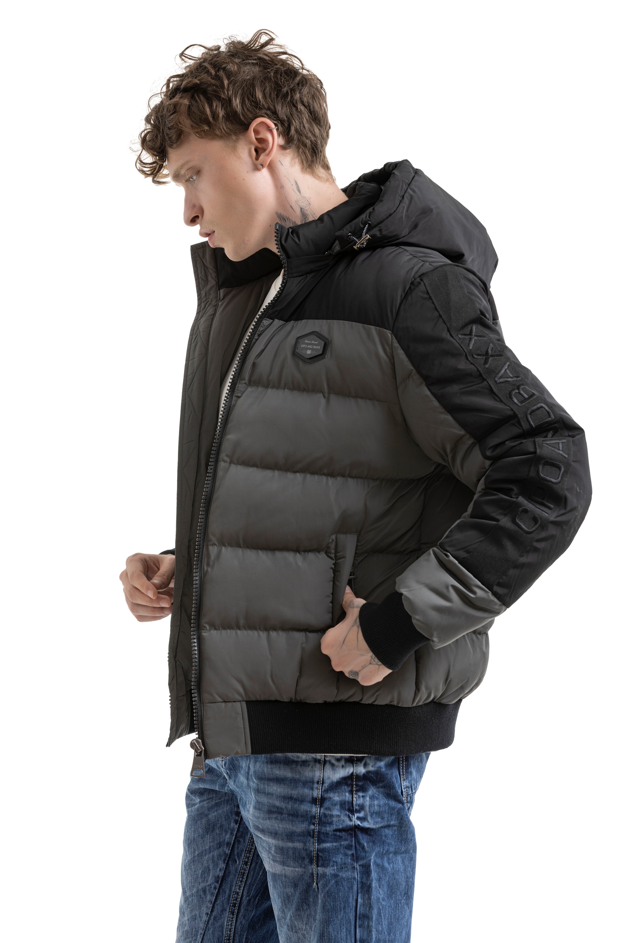 Cipo & Baxx Steppjacke mit Kapuze