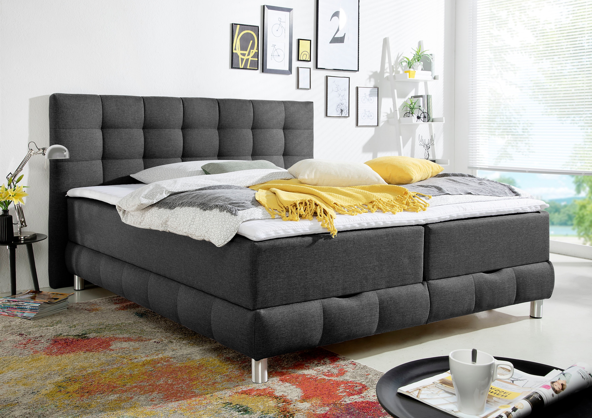 Home affaire Boxbett »Vaasa« inkl. Bettkasten & Topper, XXL-Ausführung, Überlänge 220 cm
