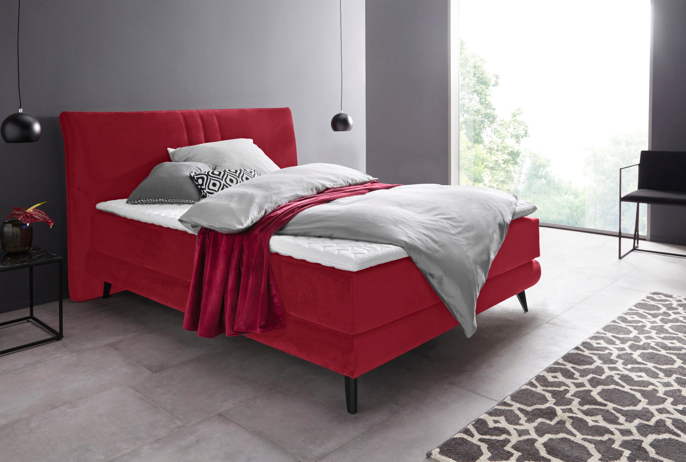 Places of Style Boxspringbett »Skien«, incl. Kaltschaumtopper, 2 Härtegrade, 3 Ausführungen